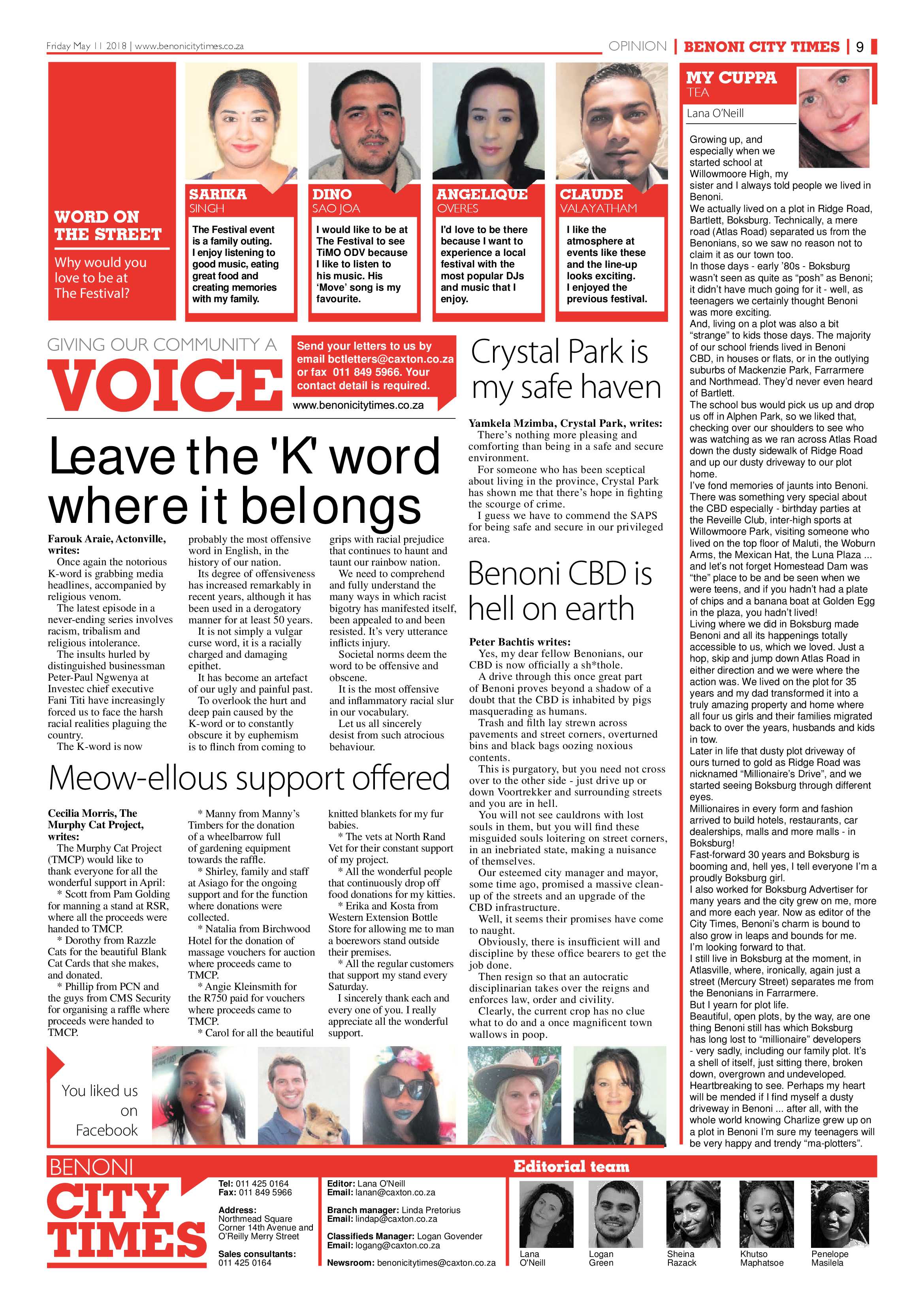 Benoni City Times 10 May 2018 page 9