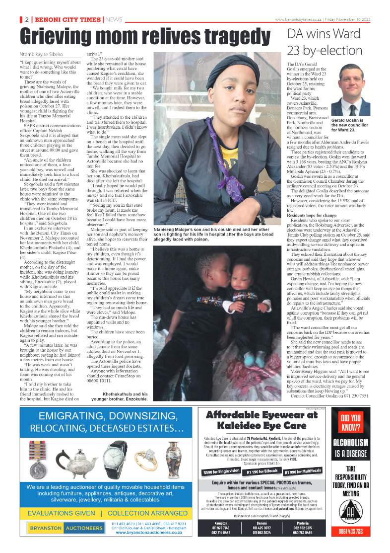 Benoni City Times 10 November 2023 page 2