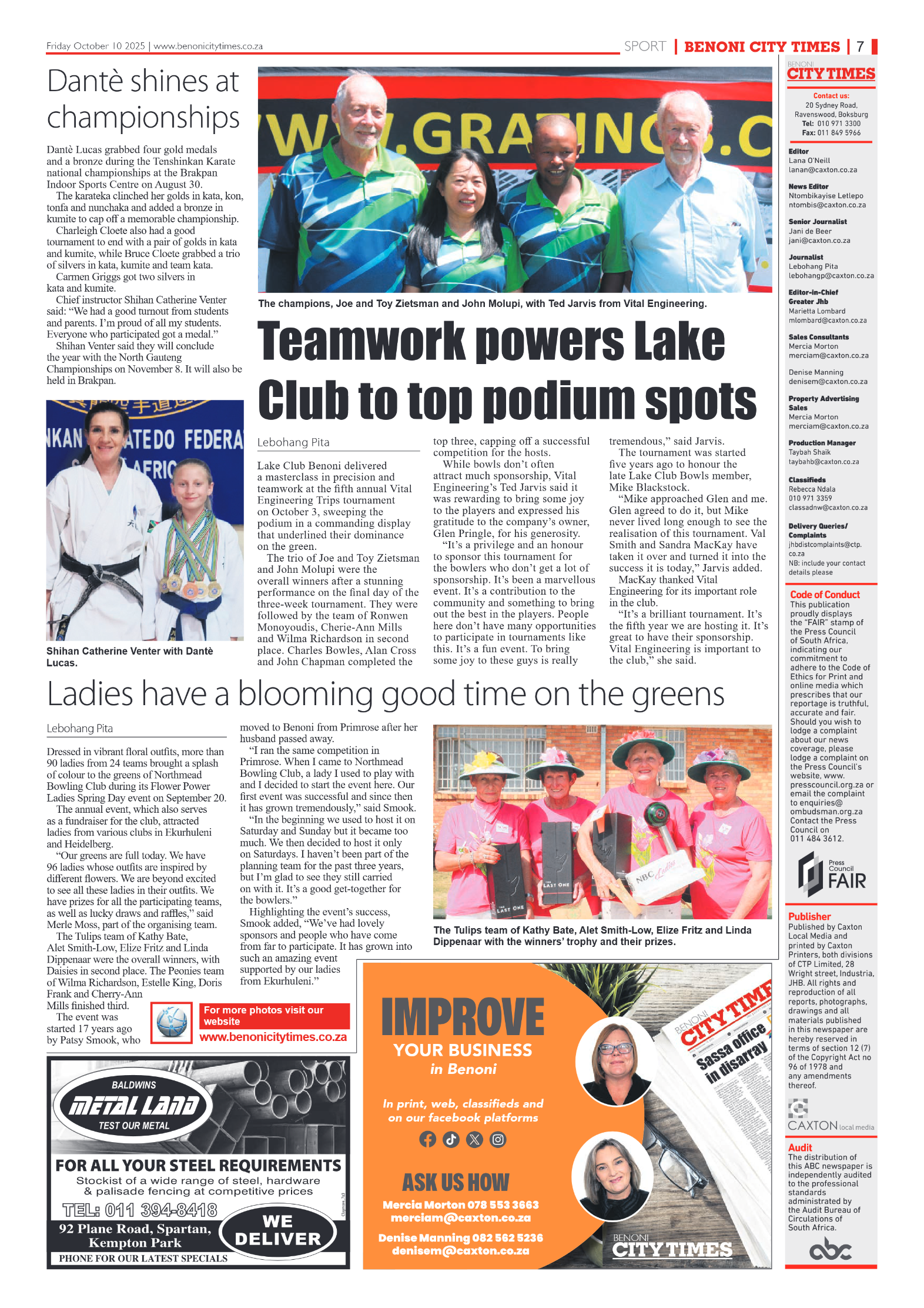 Benoni City Times 10 October 2025 page 9