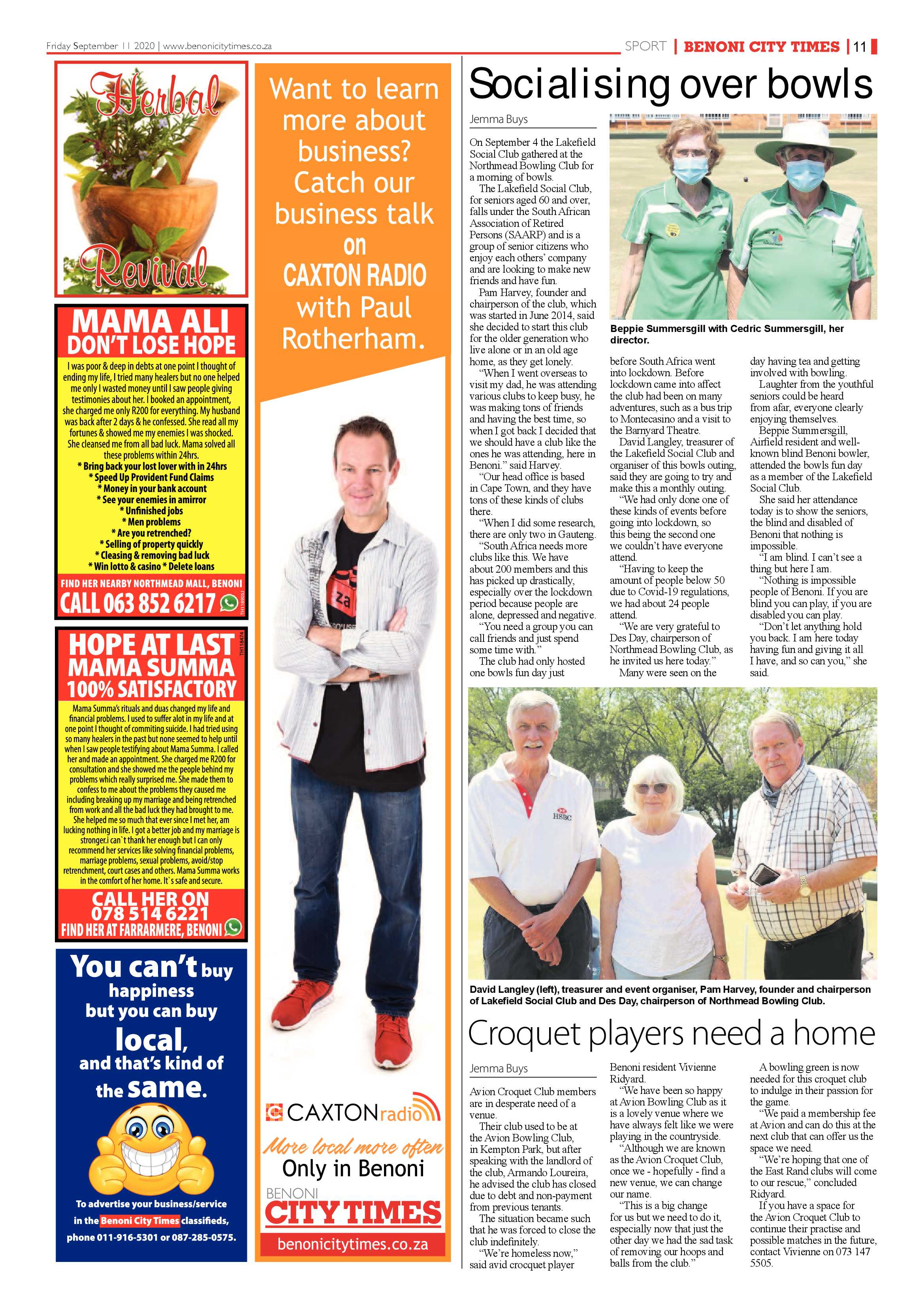 Benoni City Times 10 September 2020 page 11