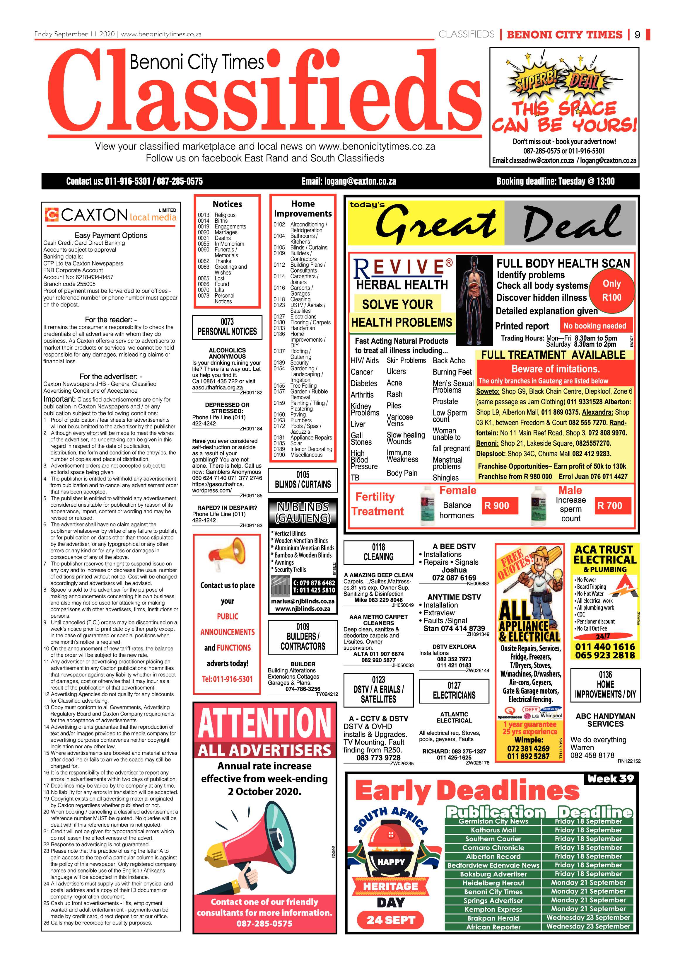Benoni City Times 10 September 2020 page 9