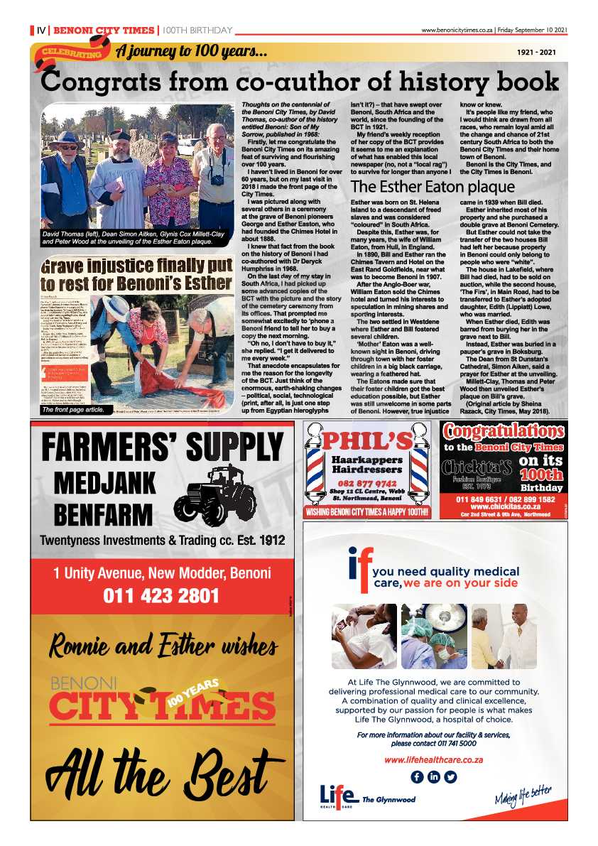 Benoni City Times 10 September 2021 page 10