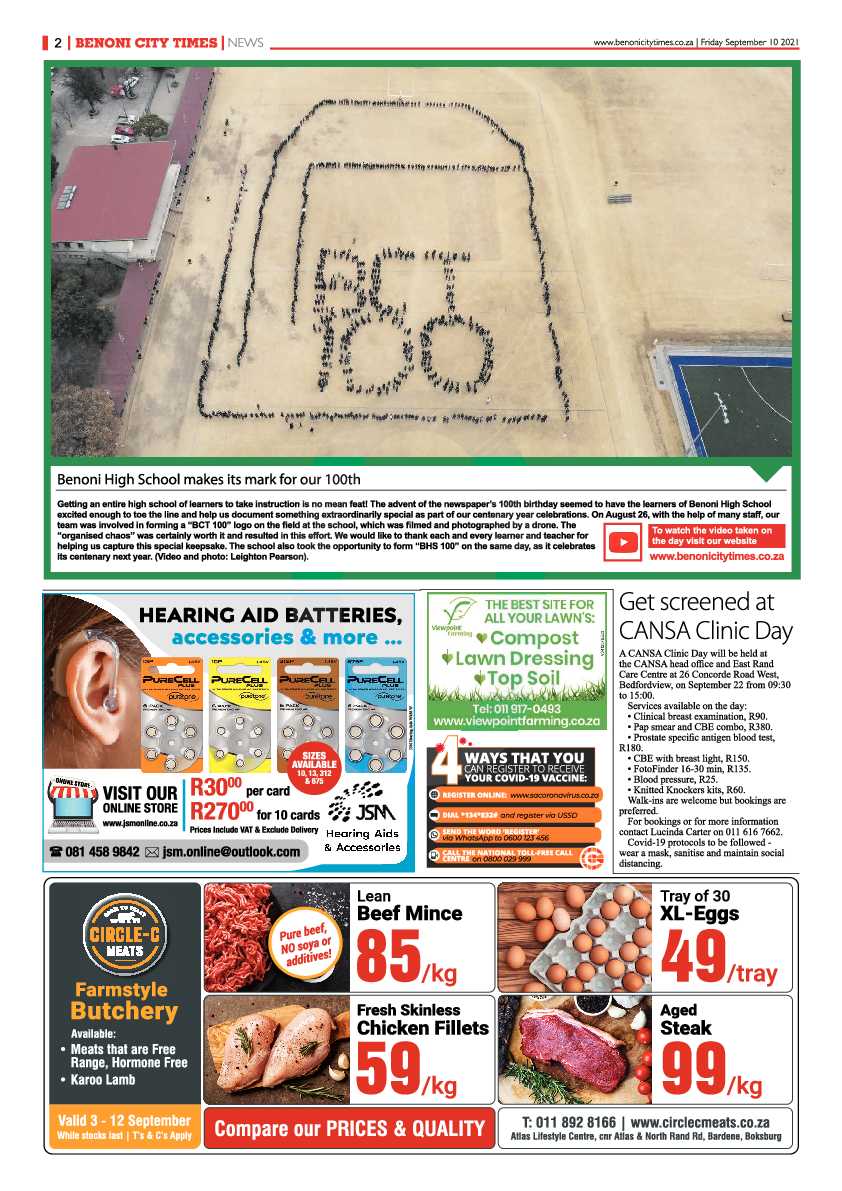 Benoni City Times 10 September 2021 page 2