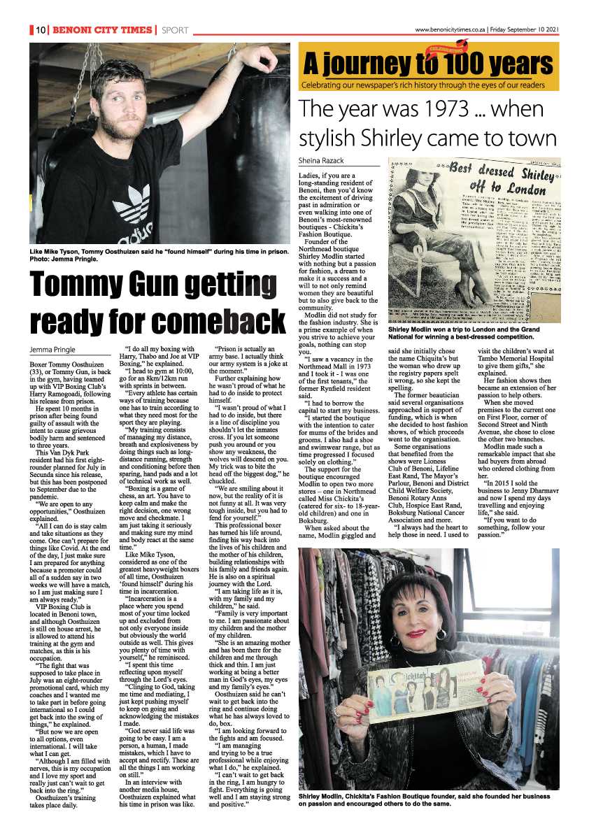 Benoni City Times 10 September 2021 page 22