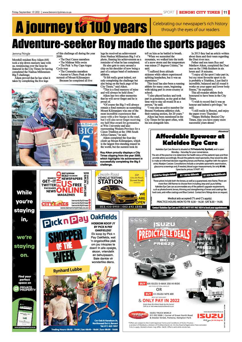 Benoni City Times 10 September 2021 page 23