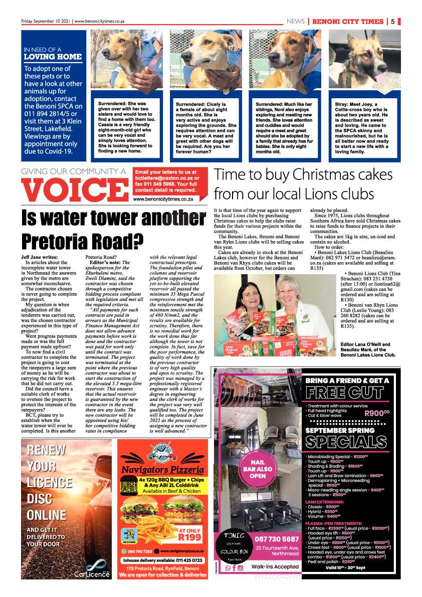 Benoni City Times 10 September 2021 page 5
