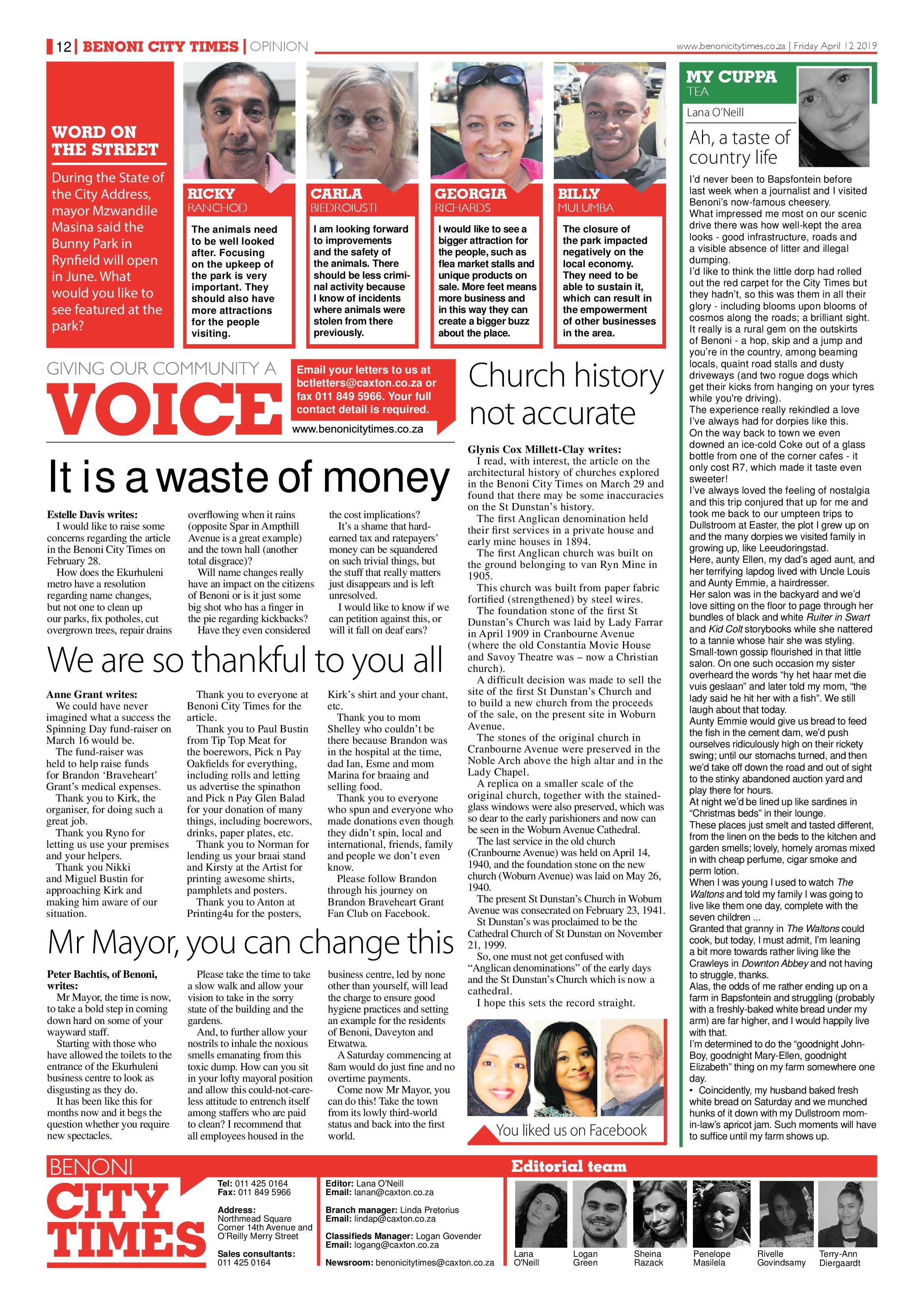 Benoni City Times 11 April 2019 page 12