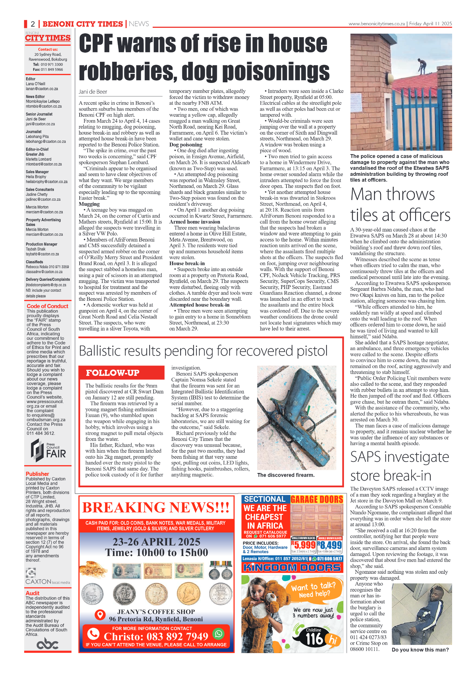 Benoni City Times 11 April 2025 page 4