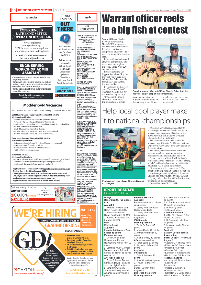 Benoni City Times 11 August 2023 page 10