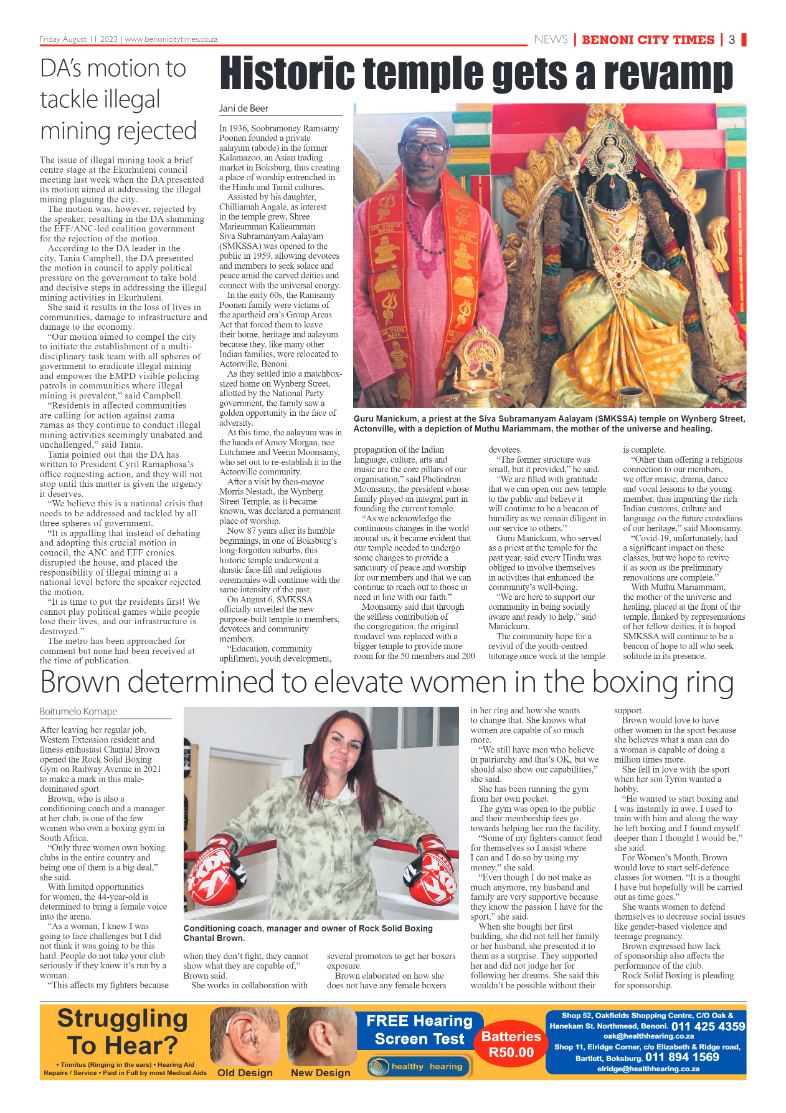Benoni City Times 11 August 2023 page 3