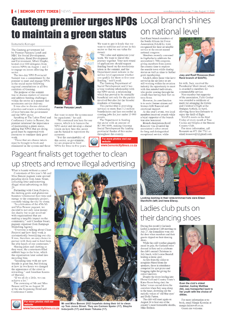 Benoni City Times 11 August 2023 page 4