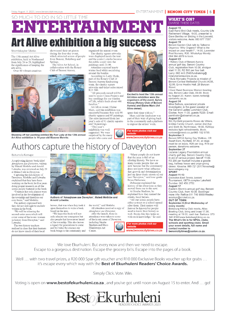 Benoni City Times 11 August 2023 page 5