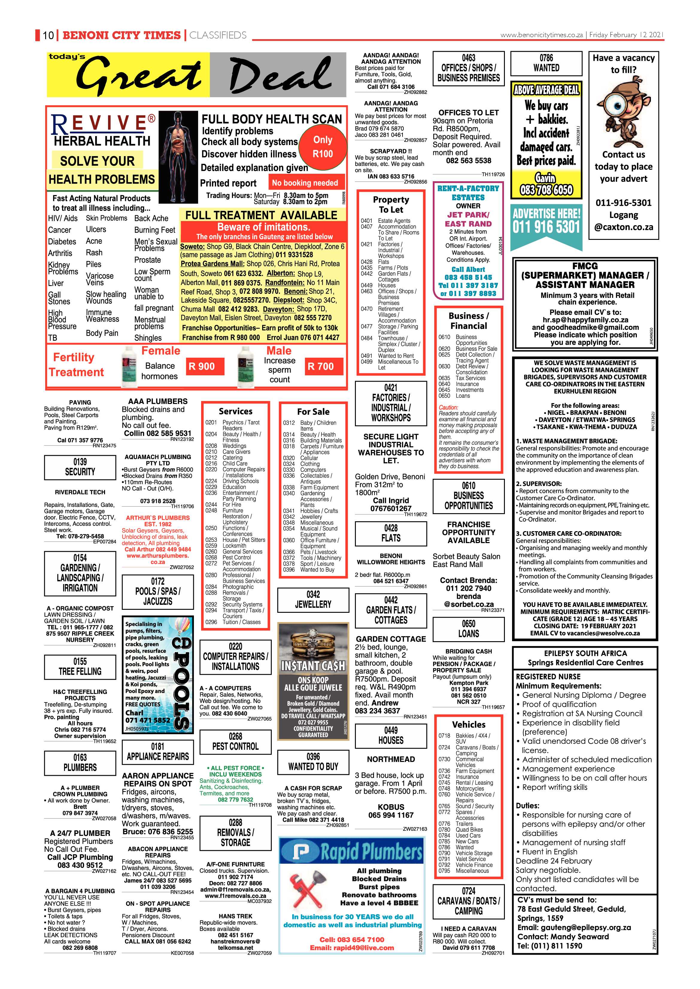 Benoni City Times 11 February 2021 page 10