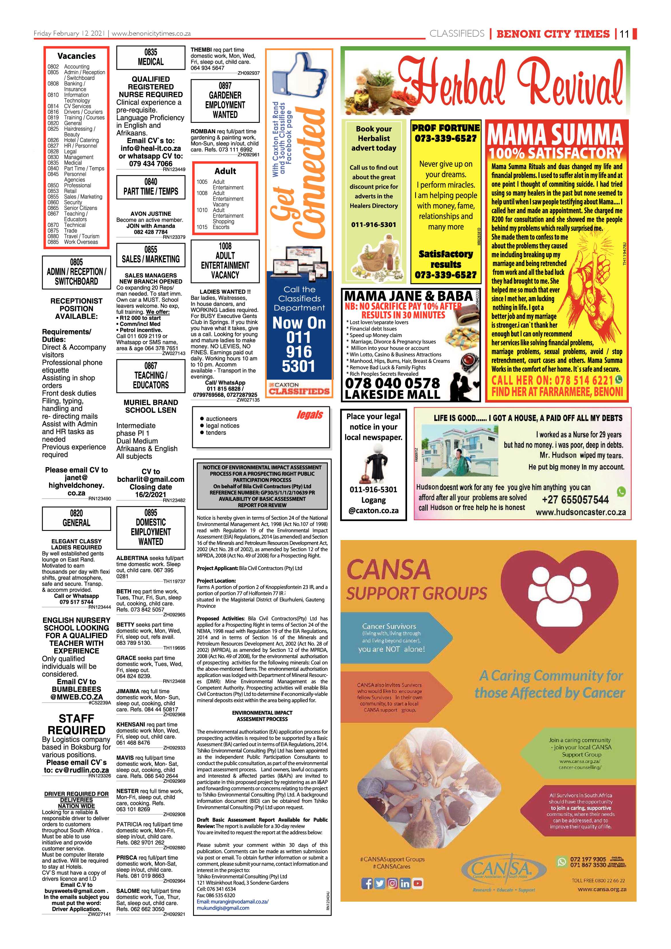 Benoni City Times 11 February 2021 page 11