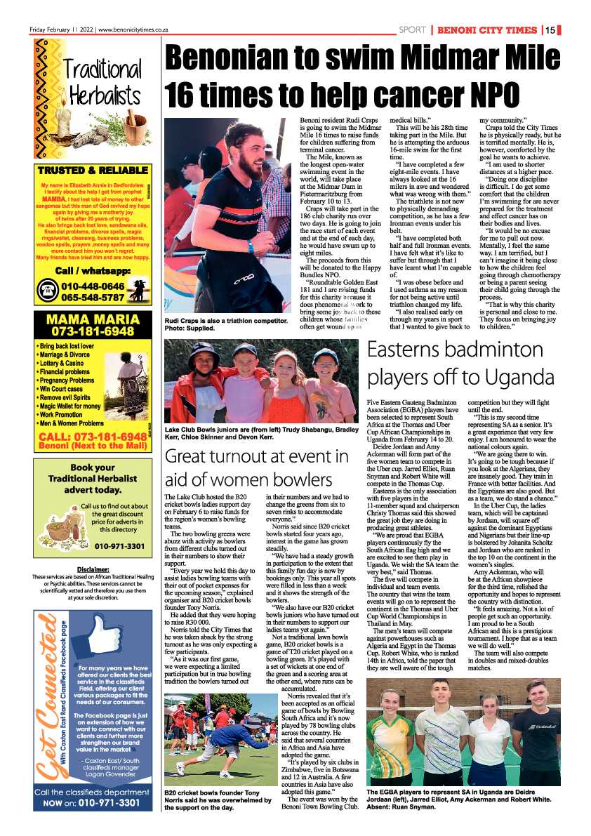 Benoni City Times 11 February 2022 page 15