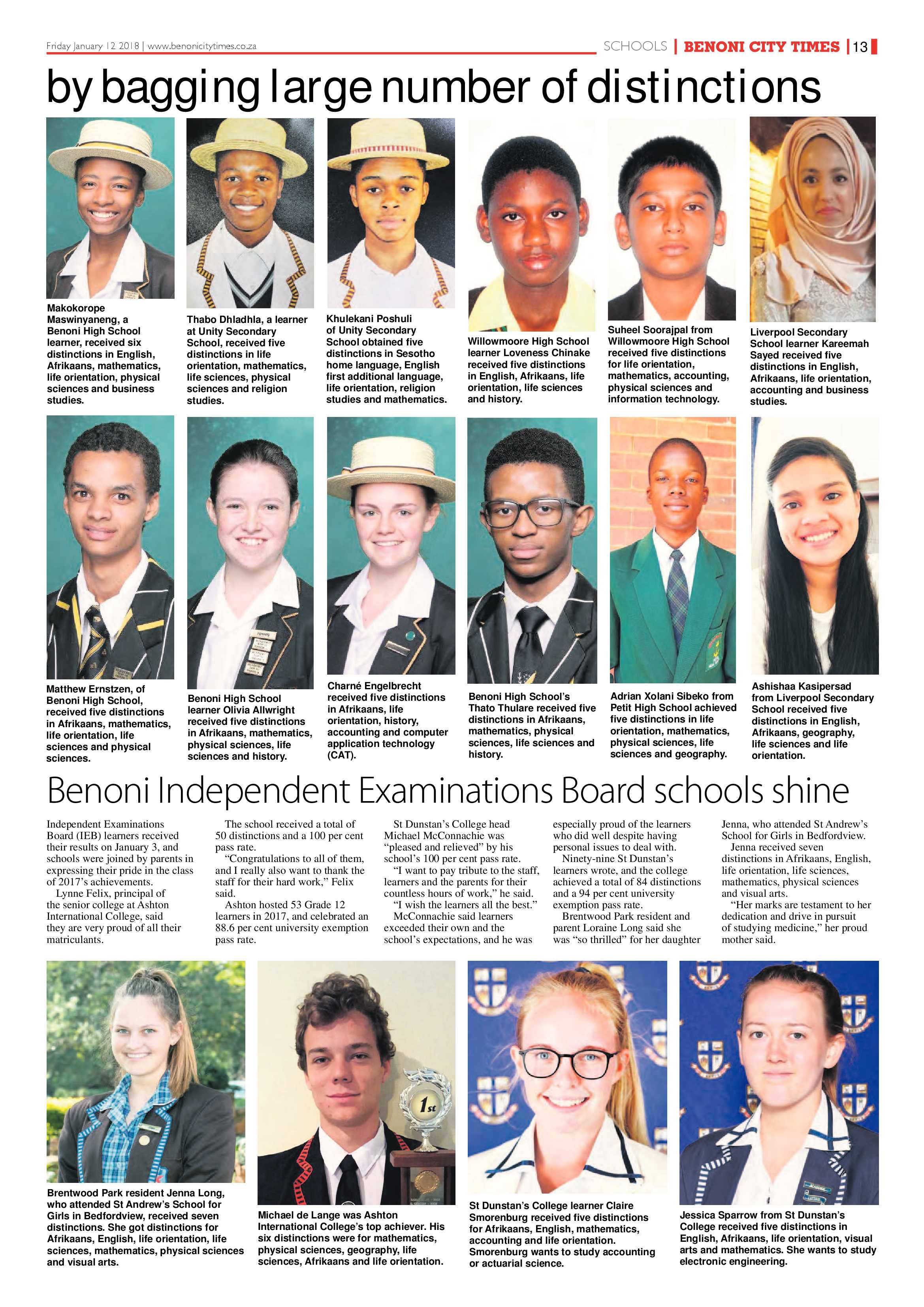 Benoni City Times 11 January 2018 page 13