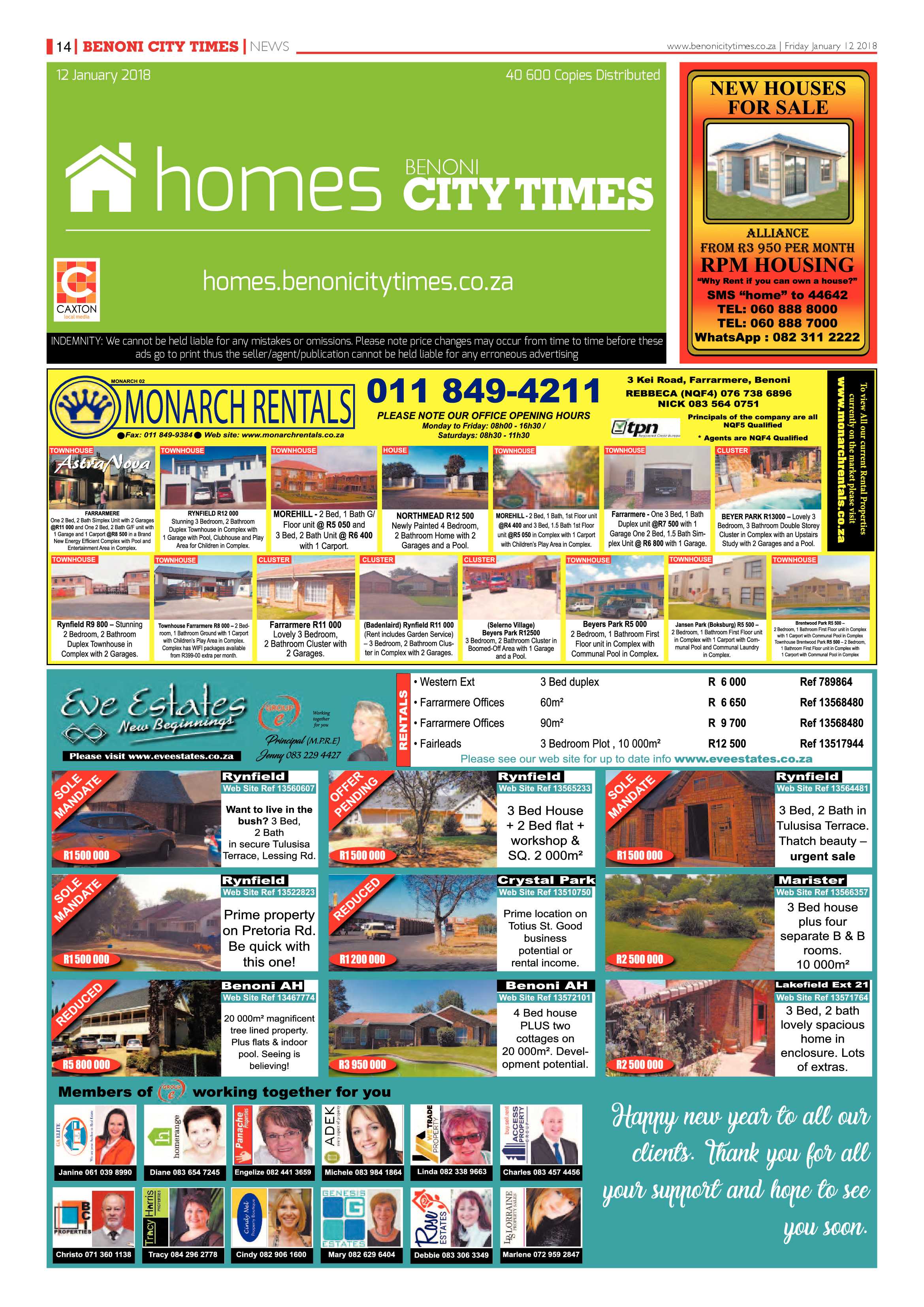 Benoni City Times 11 January 2018 page 14