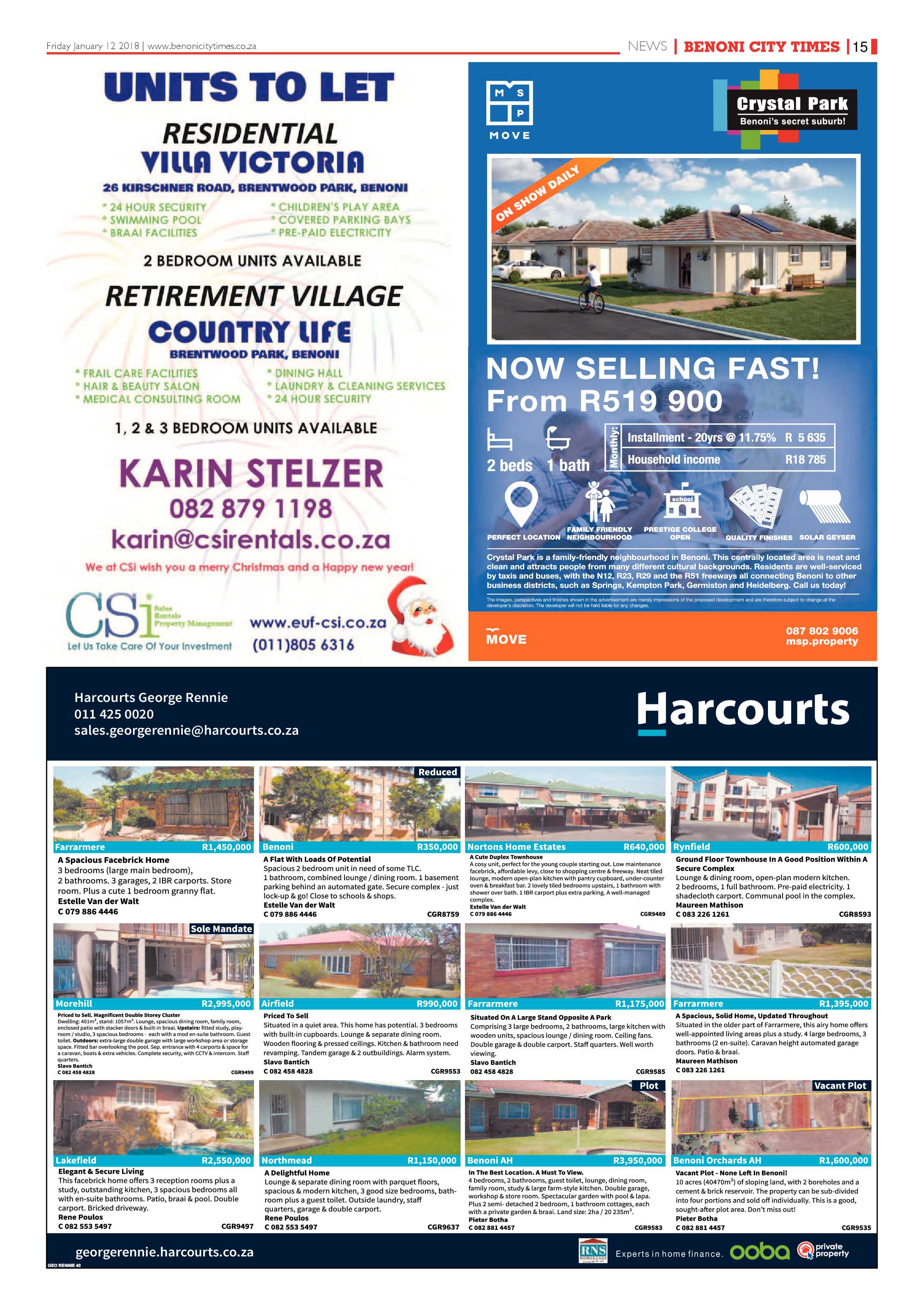 Benoni City Times 11 January 2018 page 15