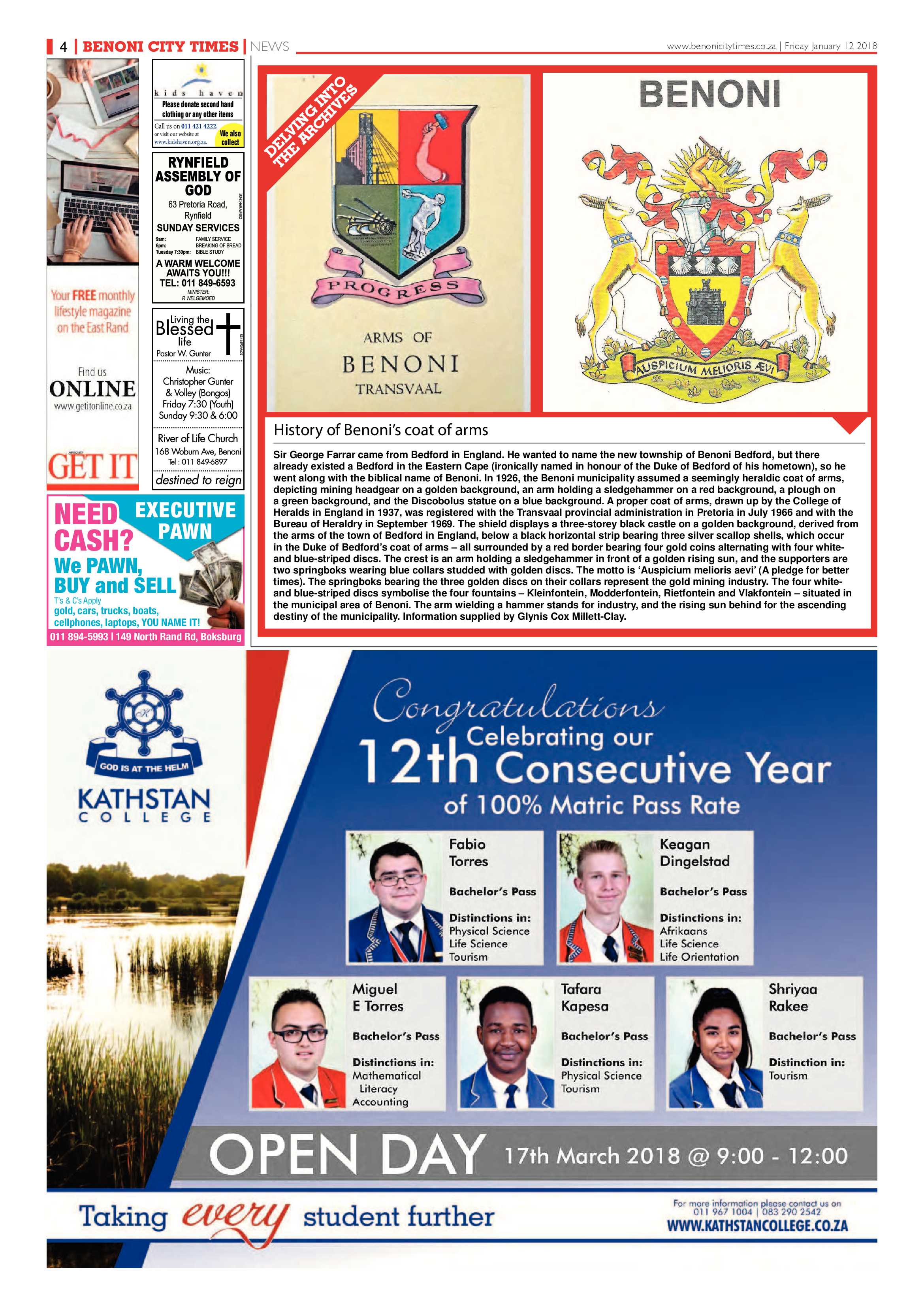 Benoni City Times 11 January 2018 page 4