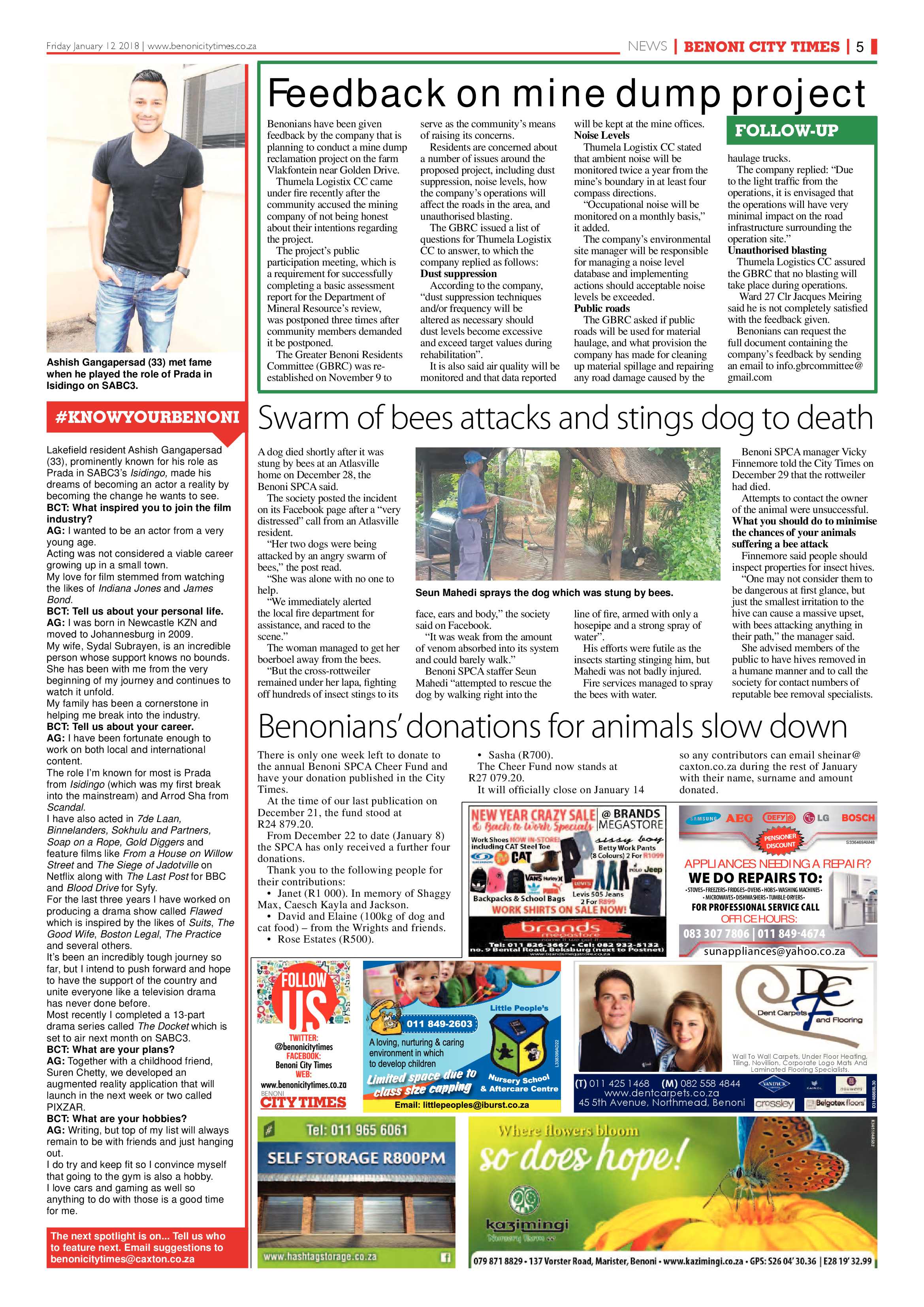 Benoni City Times 11 January 2018 page 5