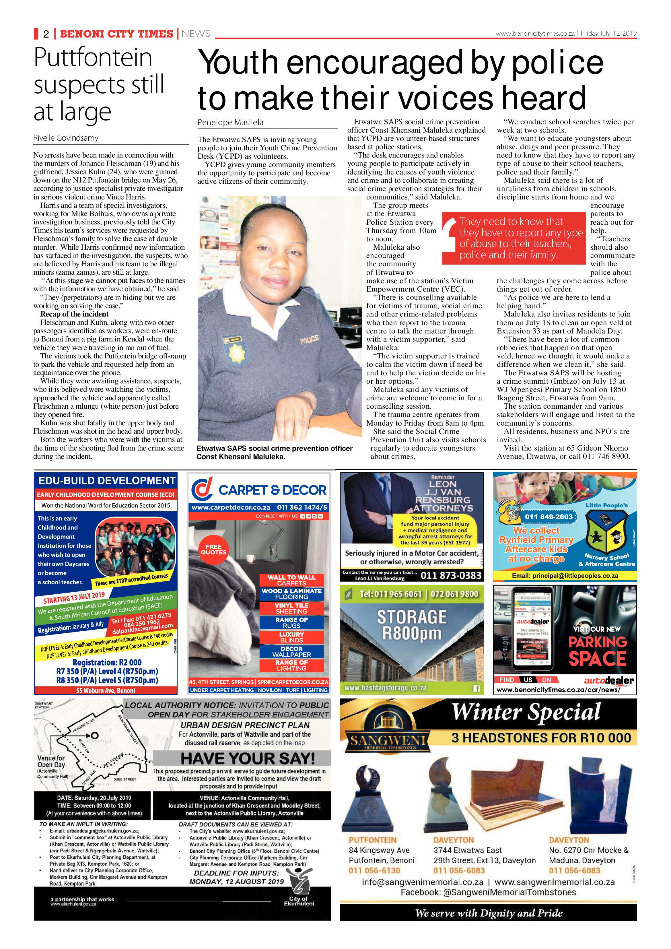 Benoni City Times 11 July 2019 page 2