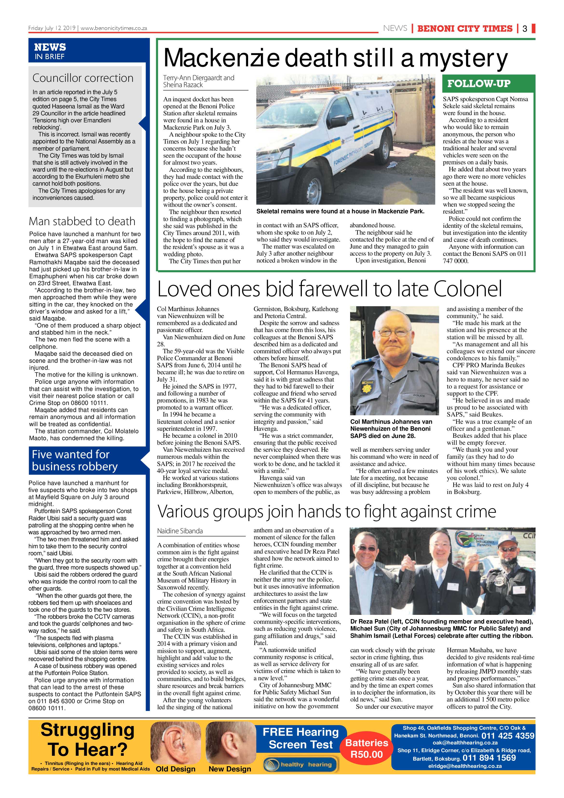 Benoni City Times 11 July 2019 page 3