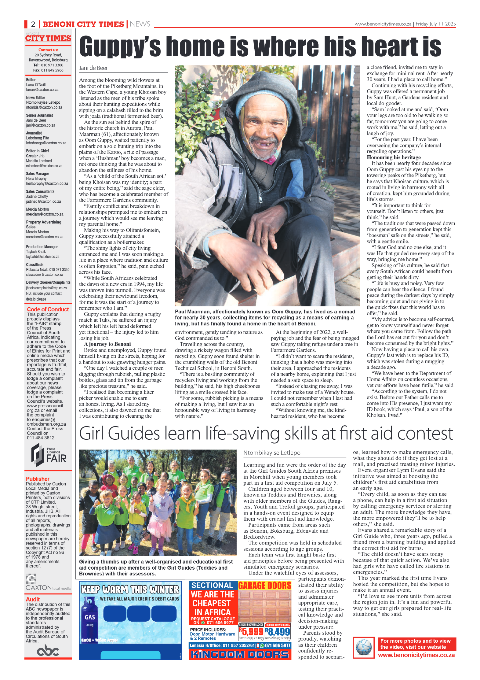 Benoni City Times 11 July 2025 page 4