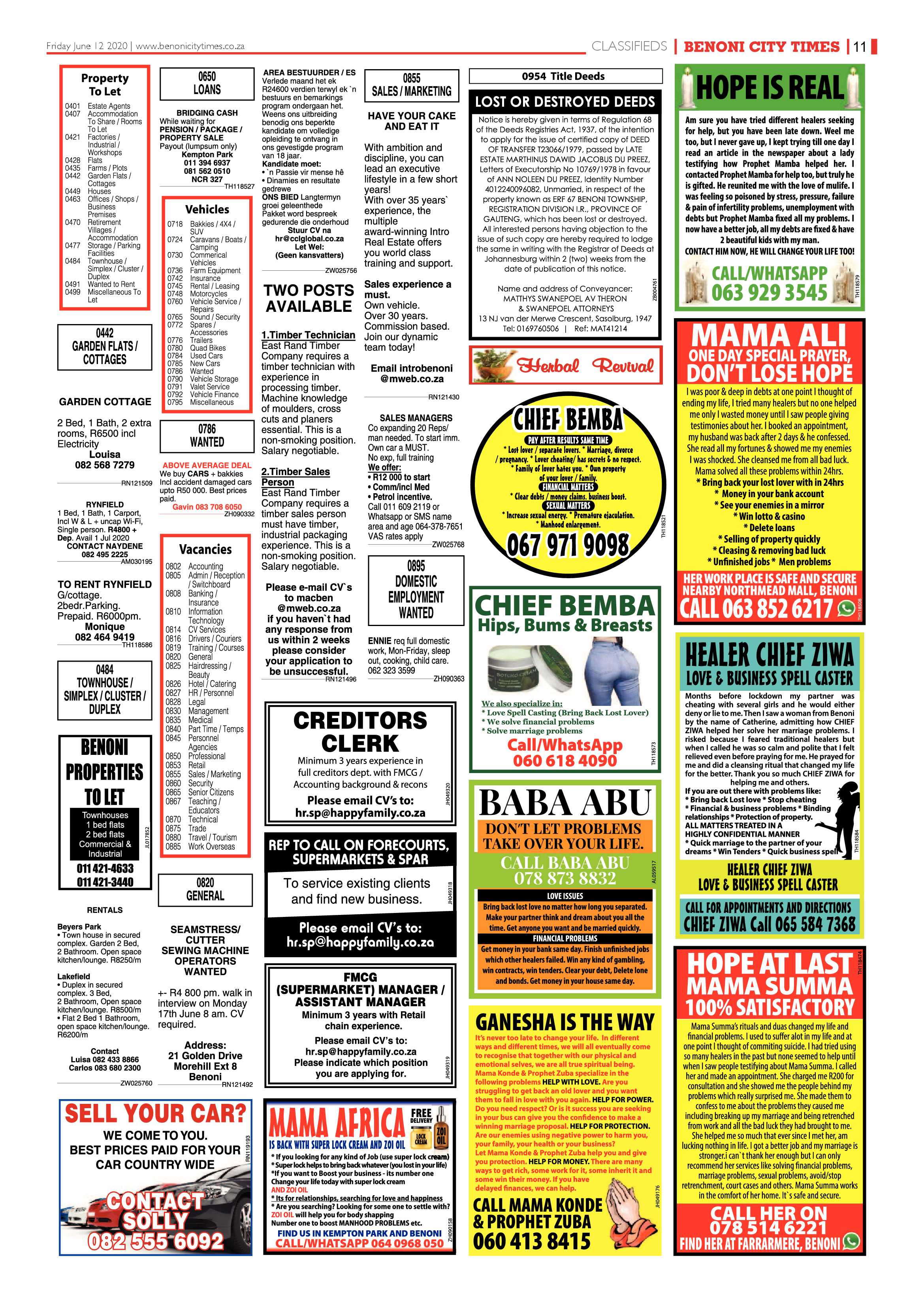 Benoni City Times 11 June 2020 page 11