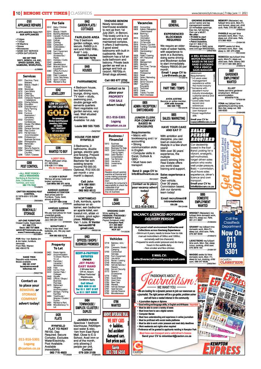 Benoni City Times 11 June 2021 page 10