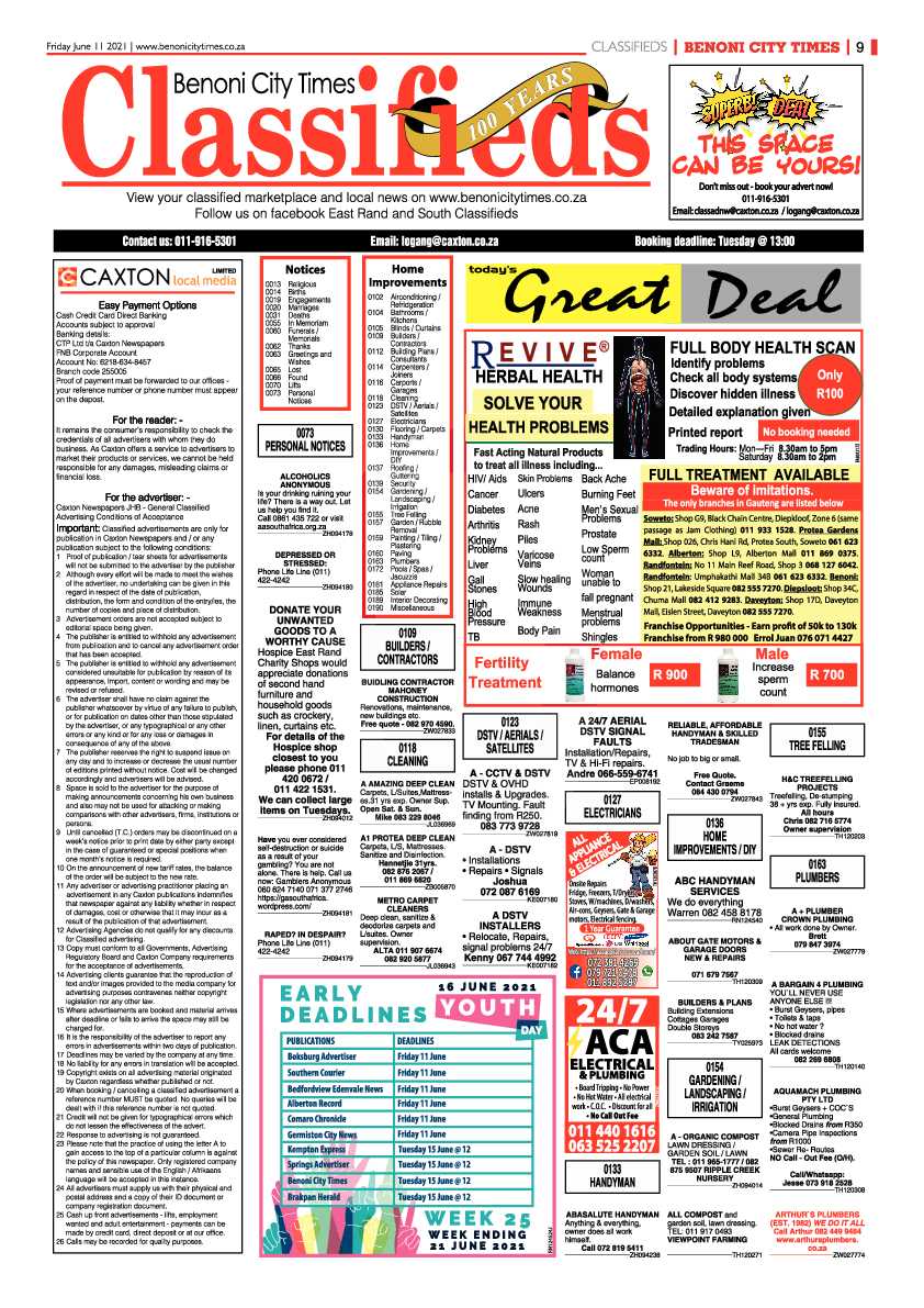 Benoni City Times 11 June 2021 page 9