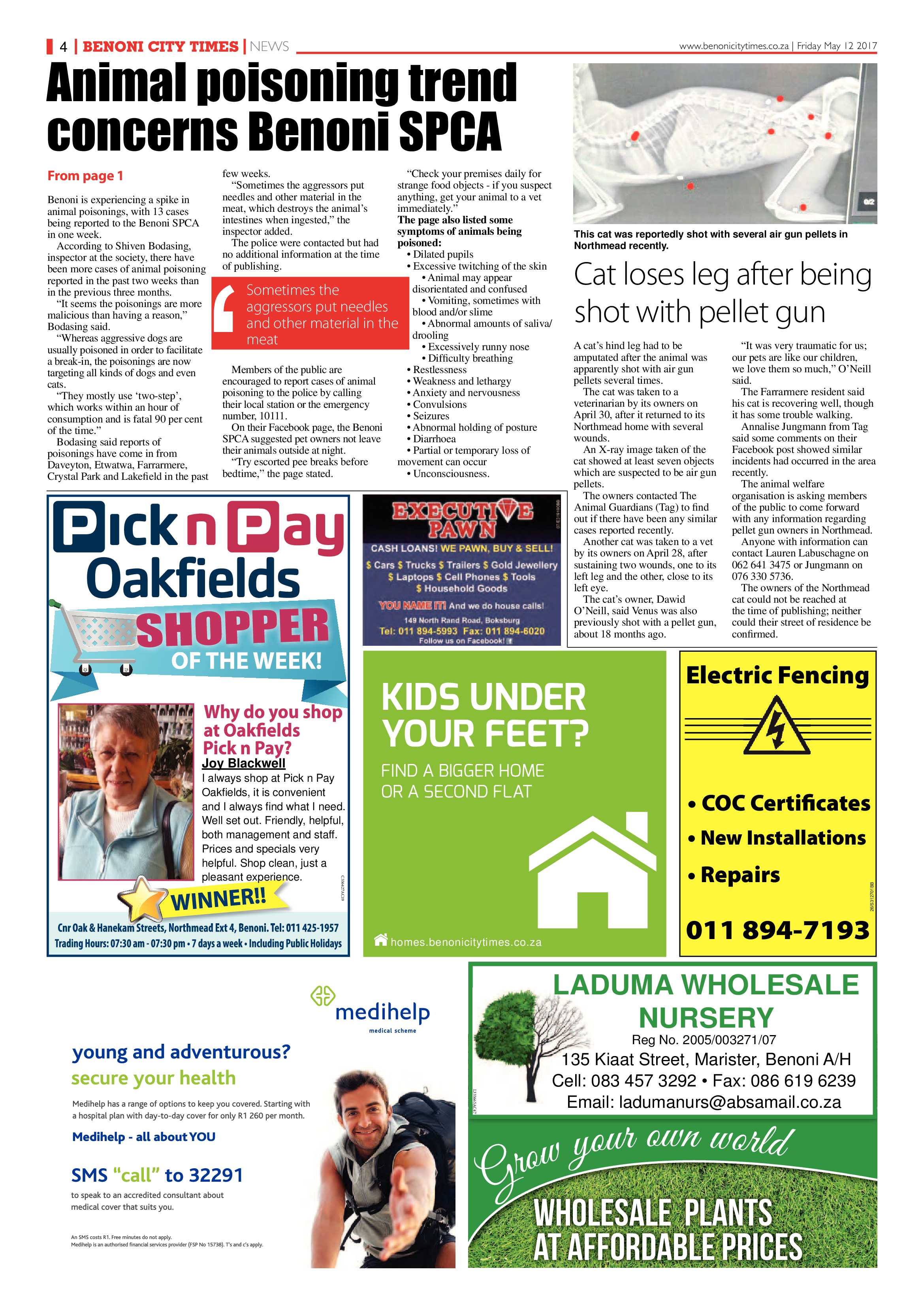 Benoni City Times 11 May 2017 page 4