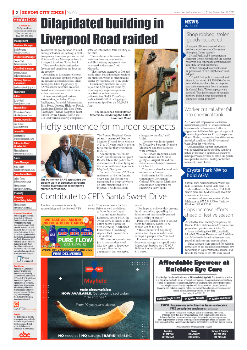 Benoni City Times 11 Nov 2022 page 2