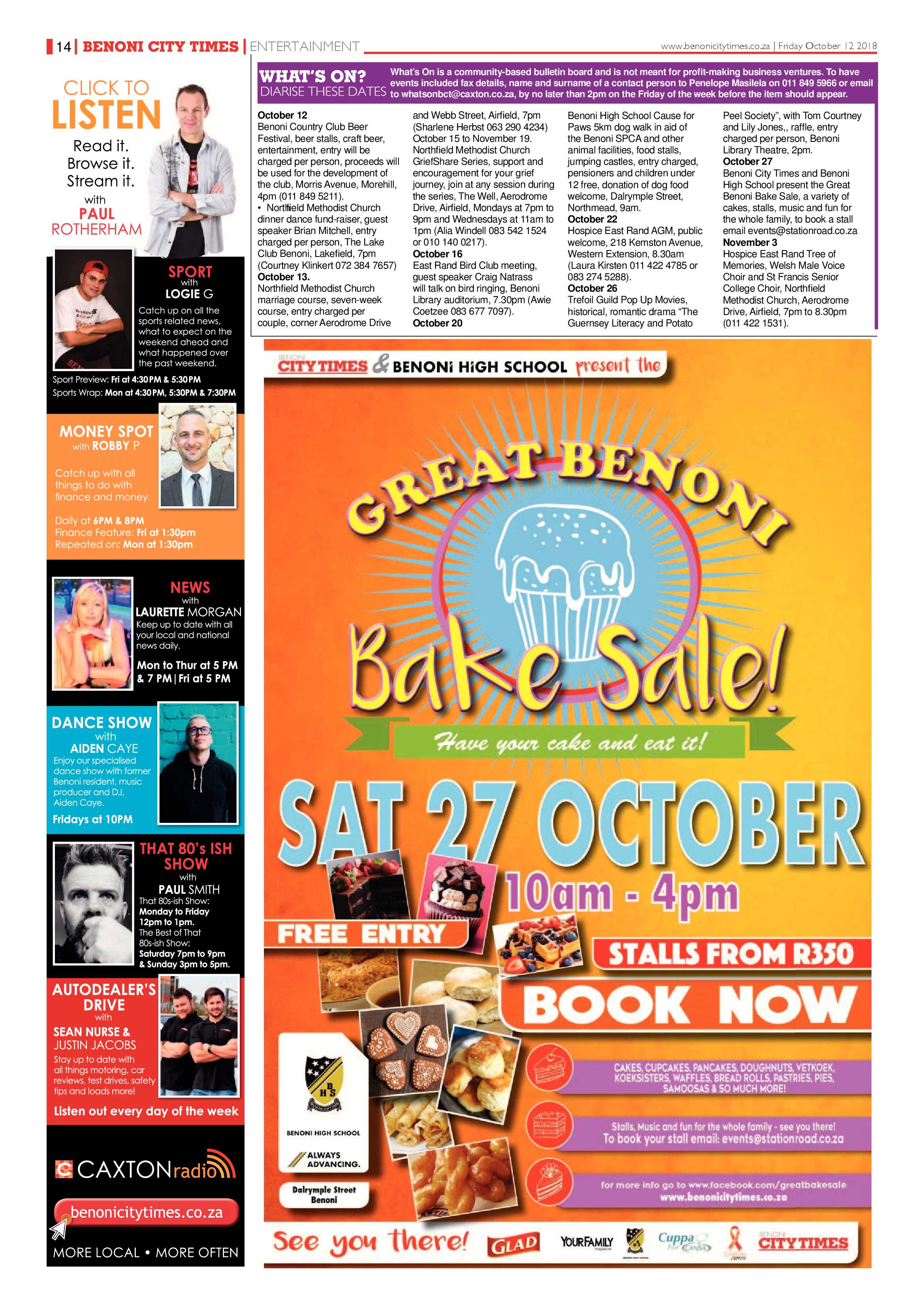 Benoni City Times 11 October 2018 page 14