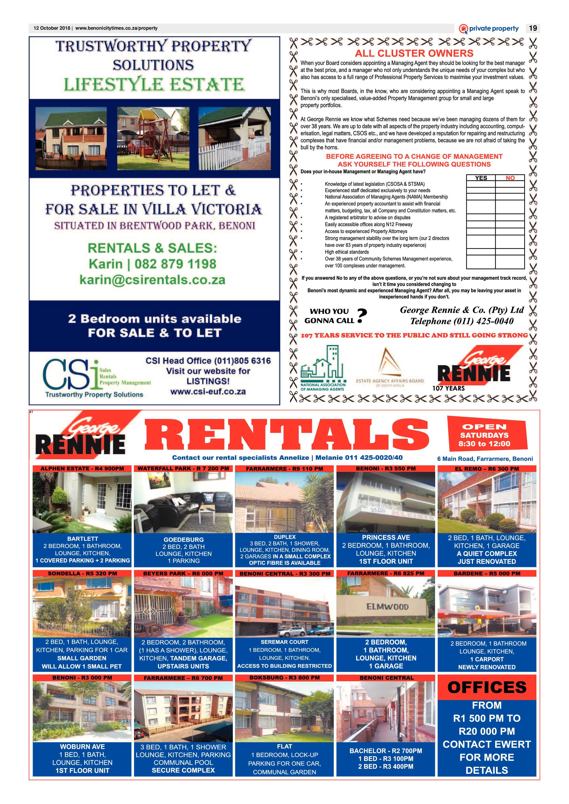 Benoni City Times 11 October 2018 page 19