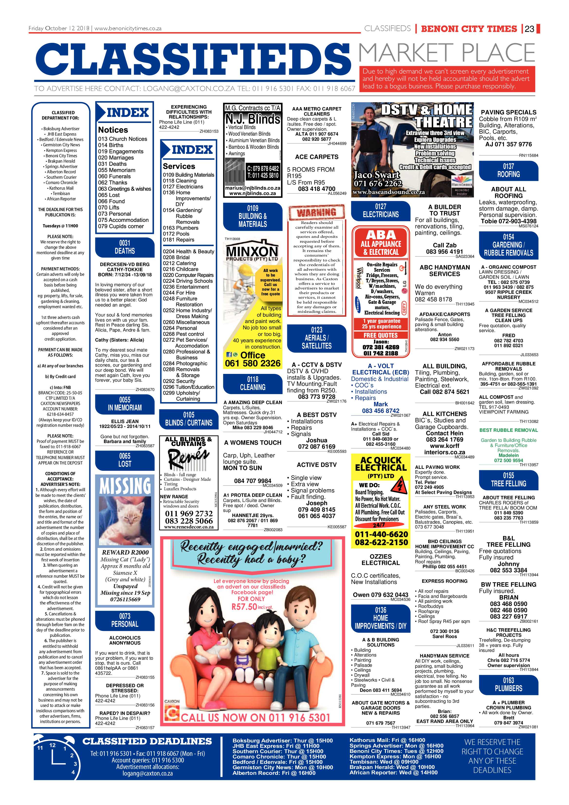 Benoni City Times 11 October 2018 page 23