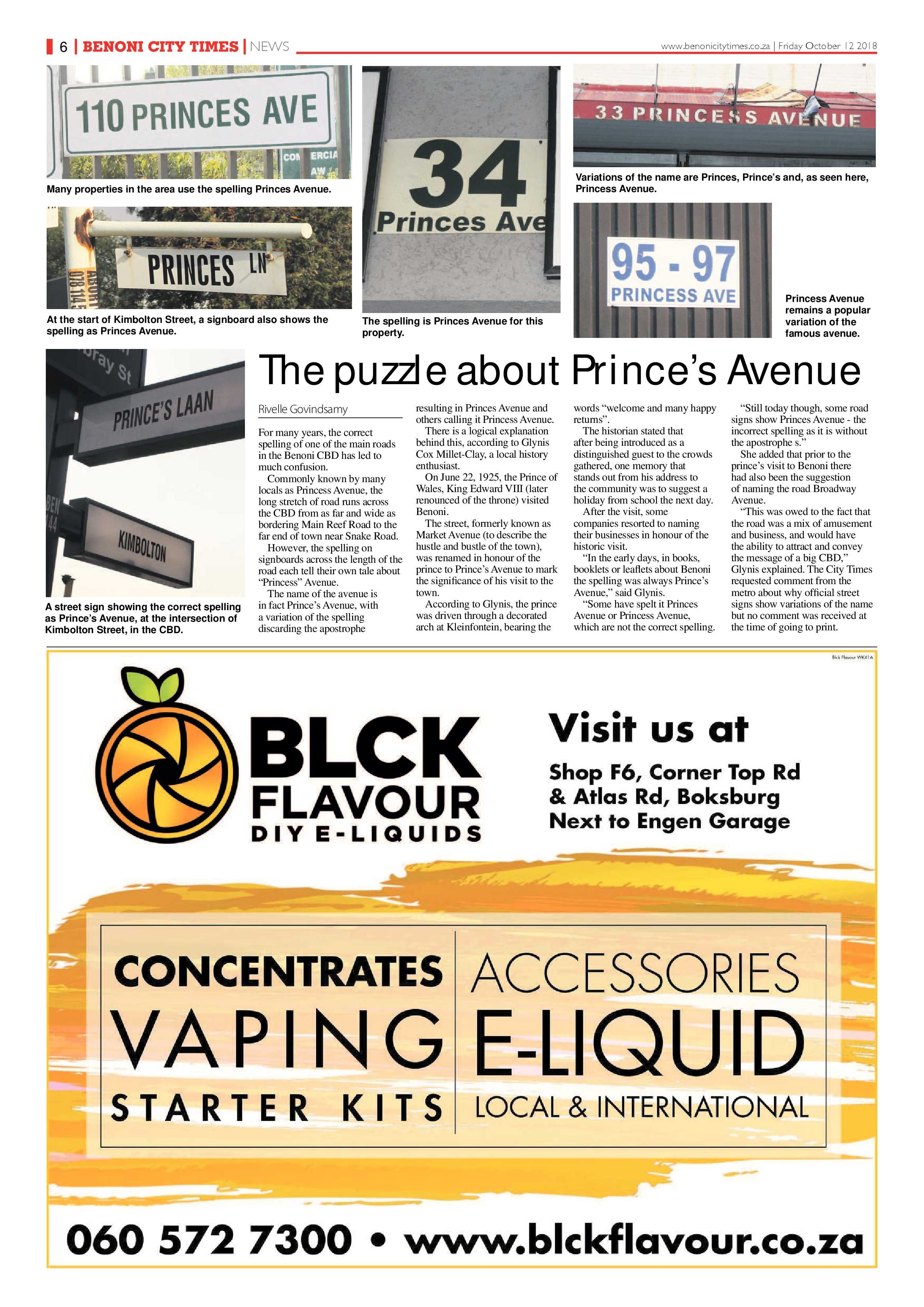 Benoni City Times 11 October 2018 page 6