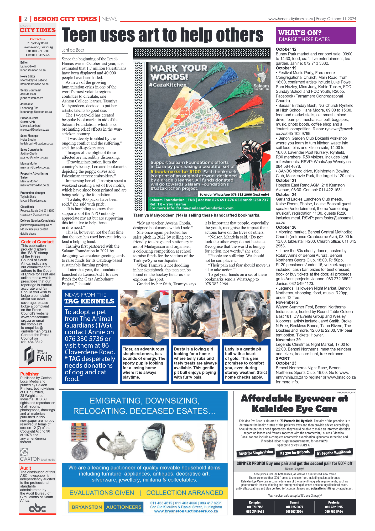 Benoni City Times 11 October 2024 page 2