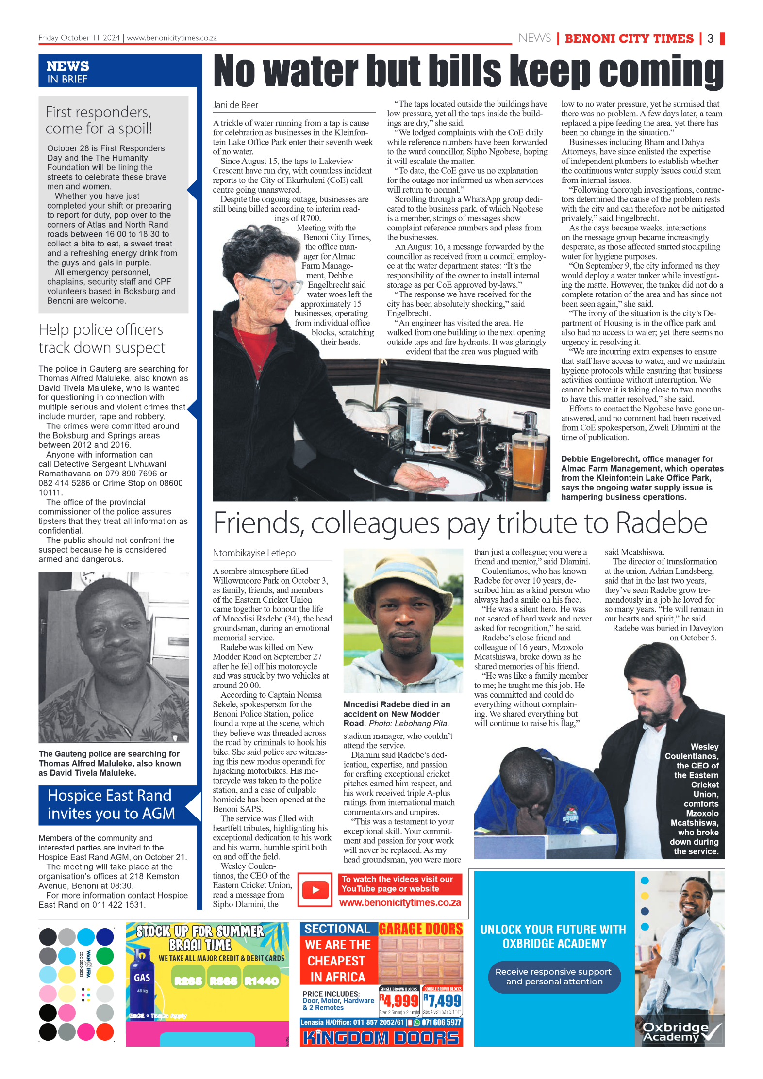 Benoni City Times 11 October 2024 page 3