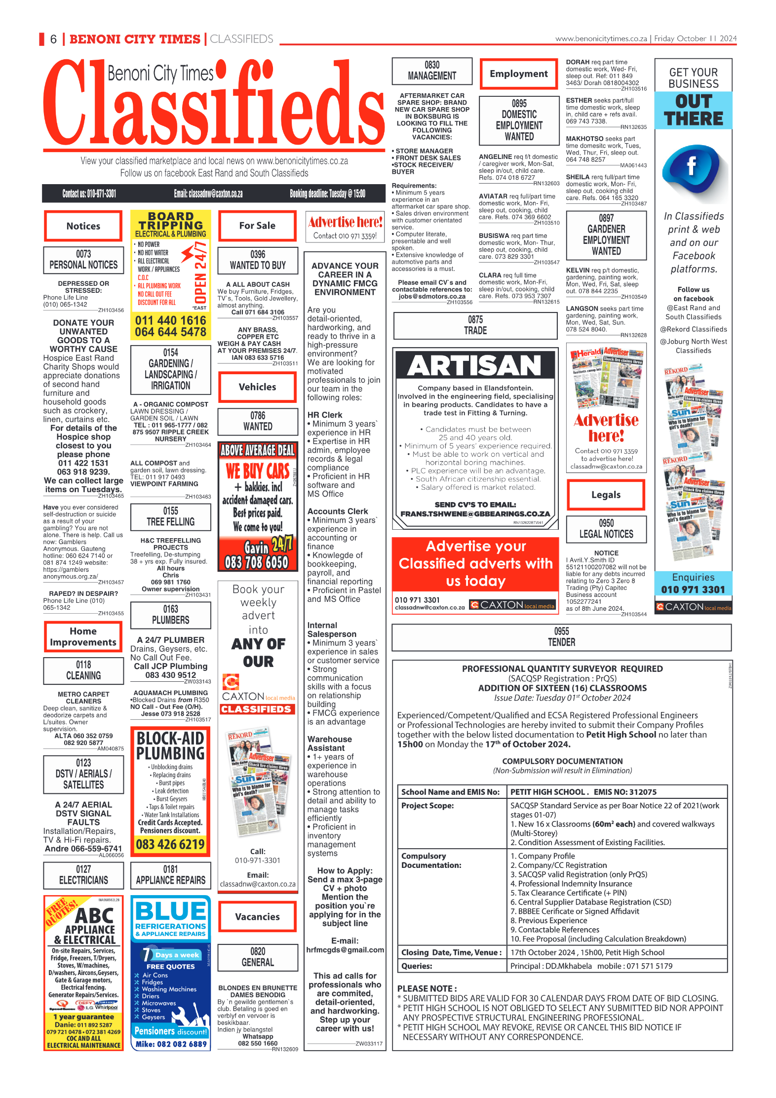 Benoni City Times 11 October 2024 page 6