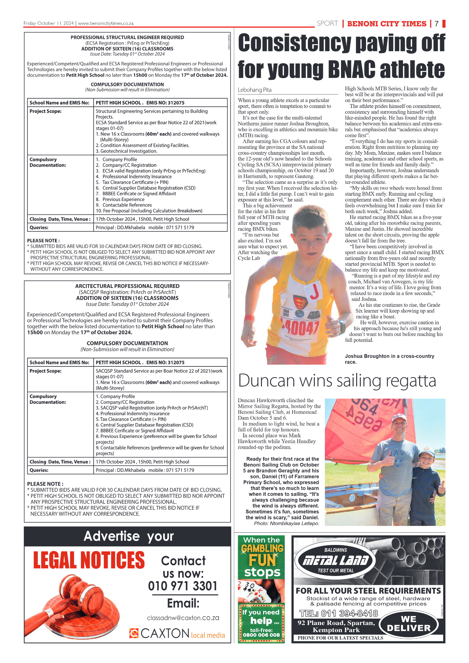 Benoni City Times 11 October 2024 page 7