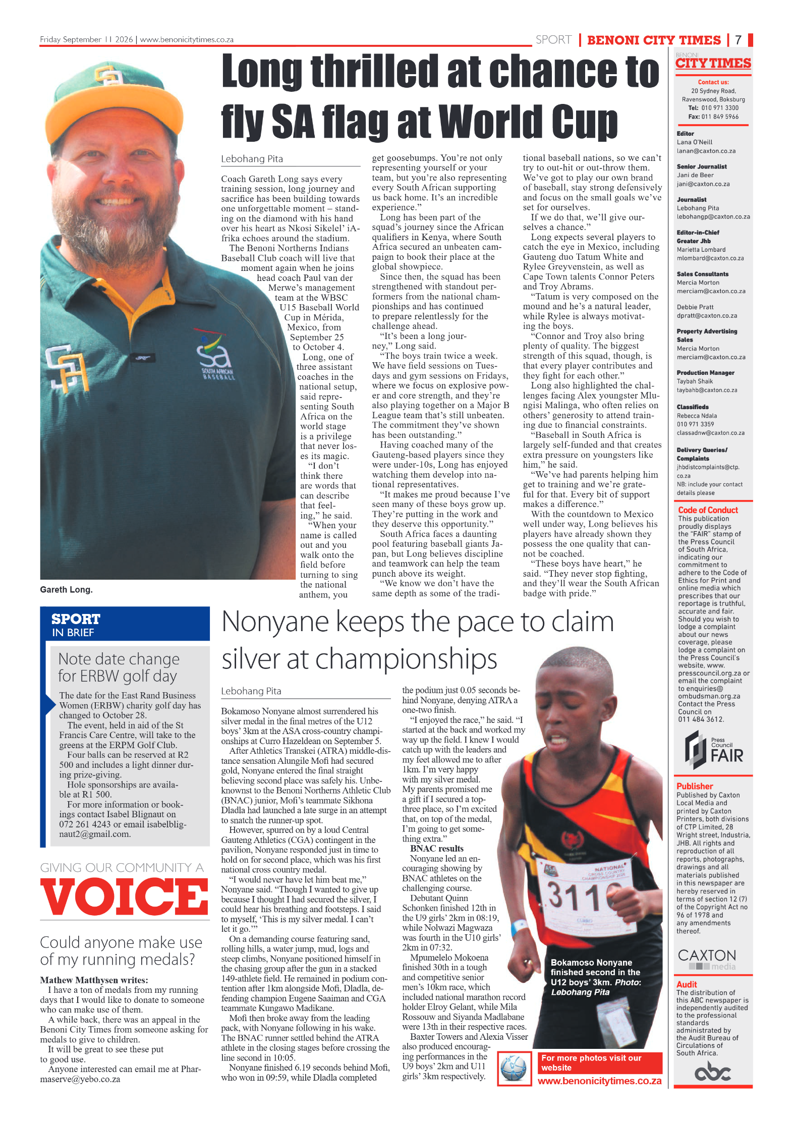 Benoni City Times 11 September 2026 page 9