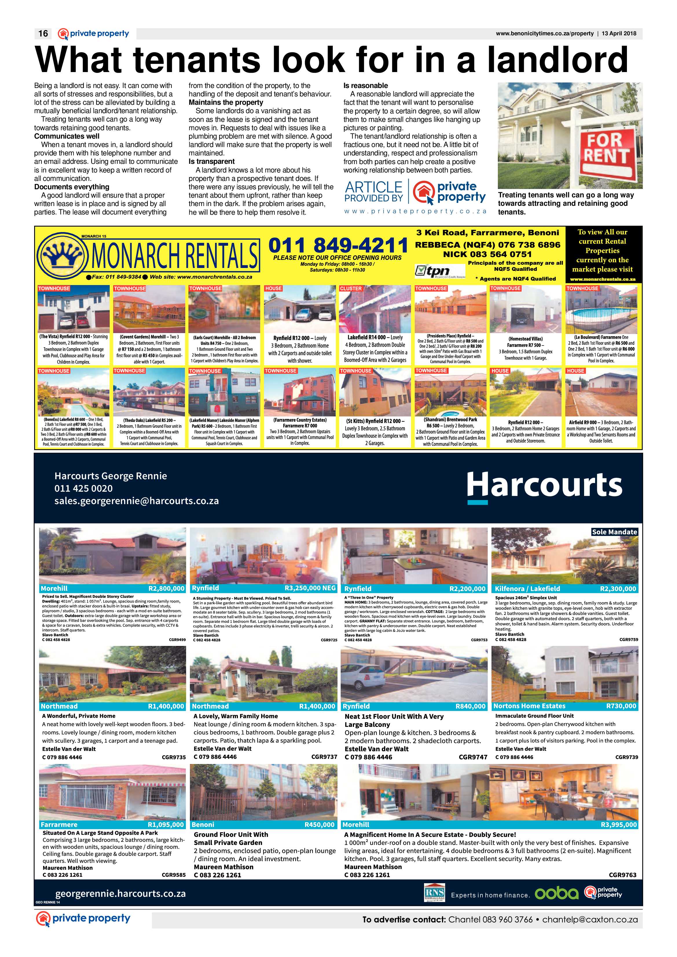 Benoni City Times 12 April 2018 page 18