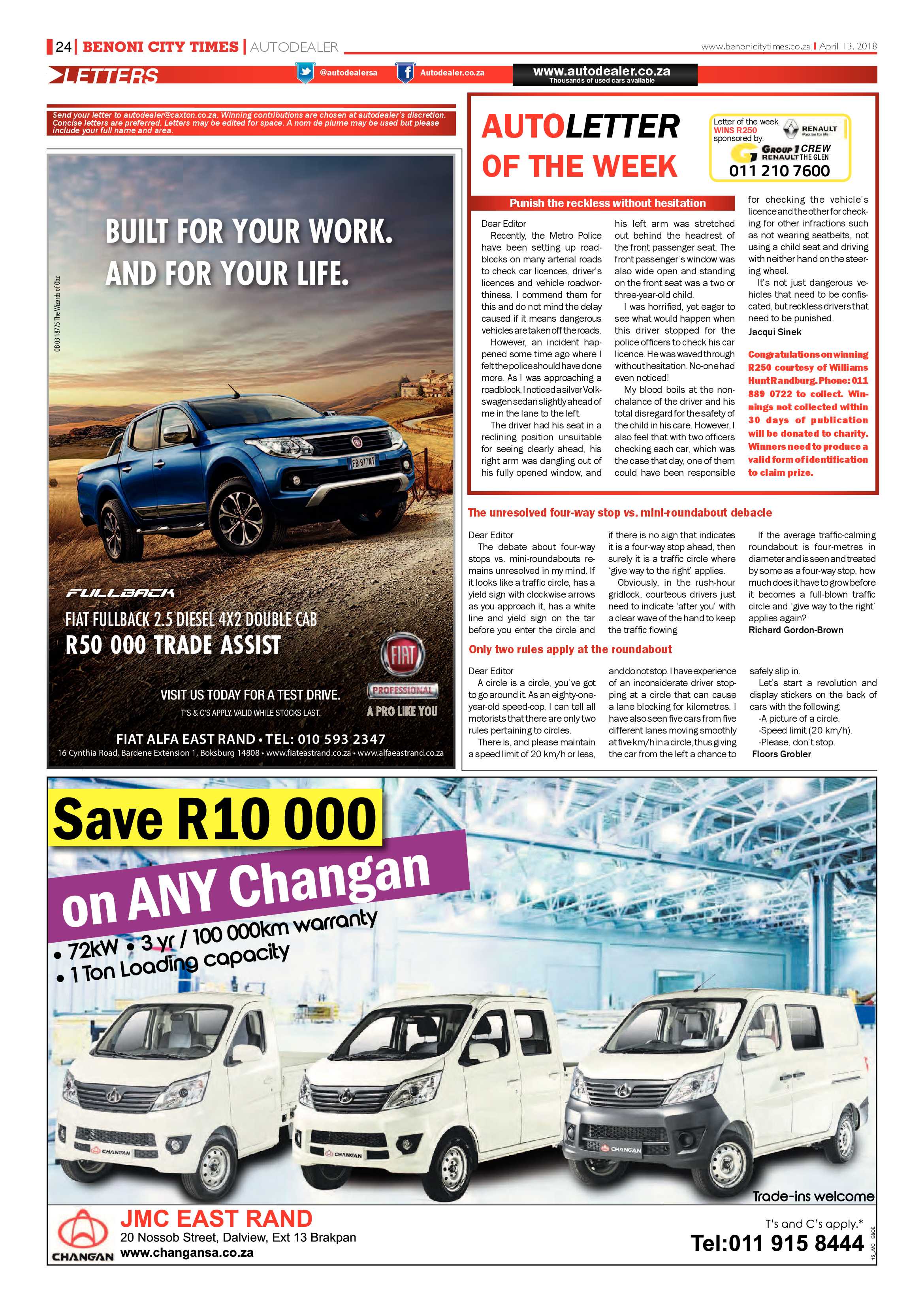 Benoni City Times 12 April 2018 page 26