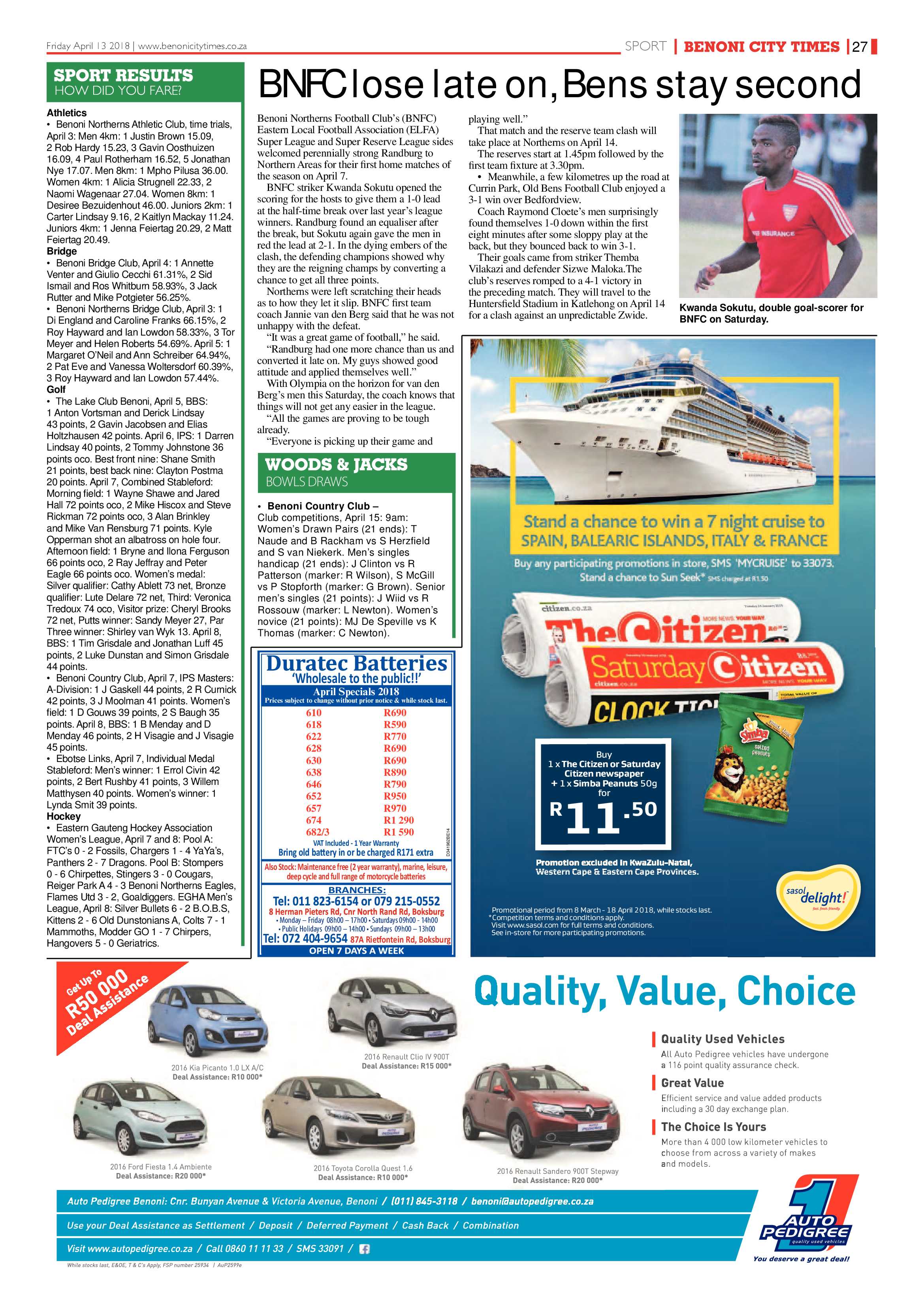 Benoni City Times 12 April 2018 page 29