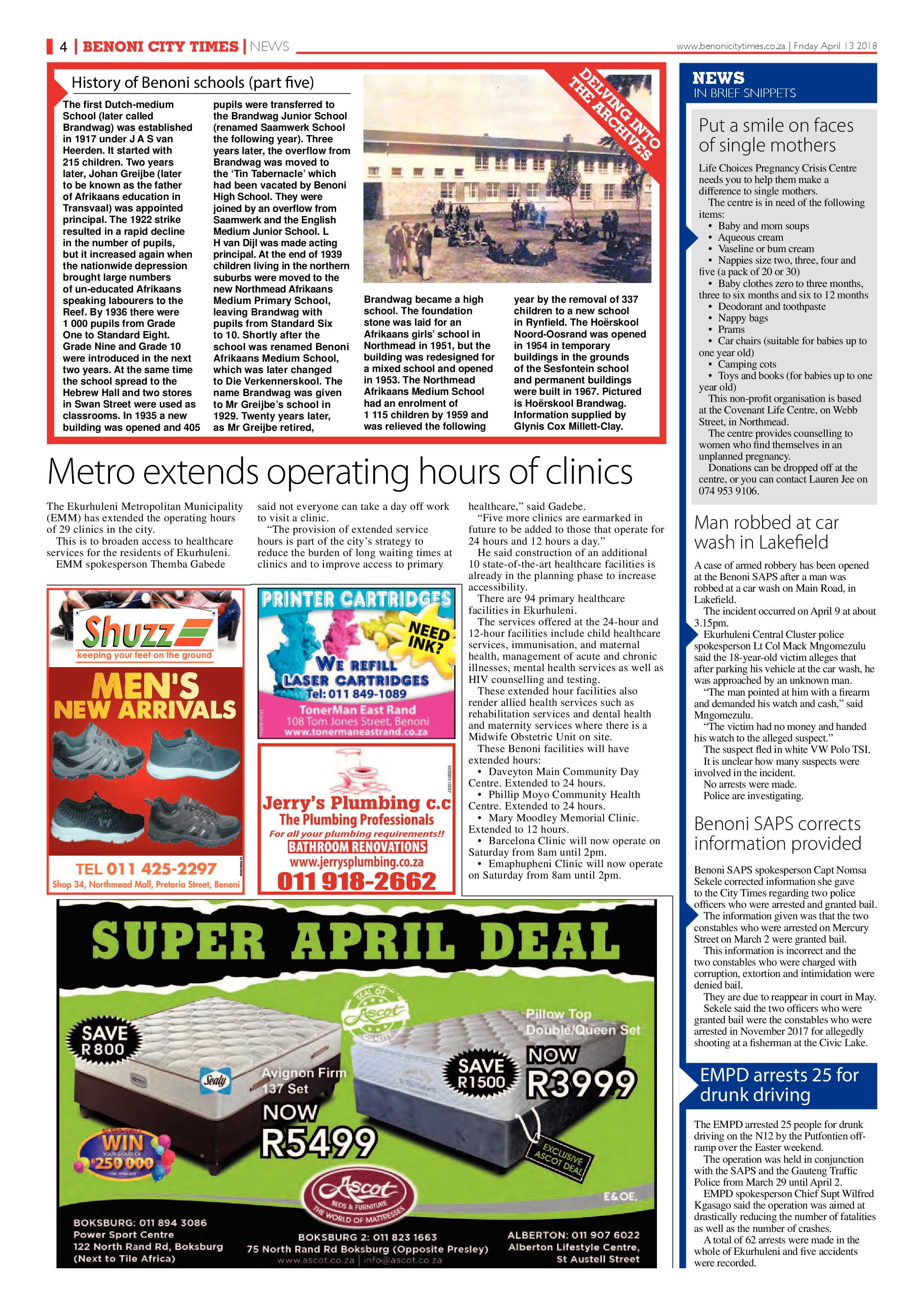 Benoni City Times 12 April 2018 page 6