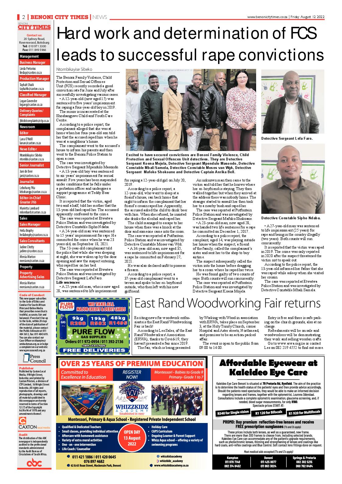 Benoni City Times 12 August 2022 page 2
