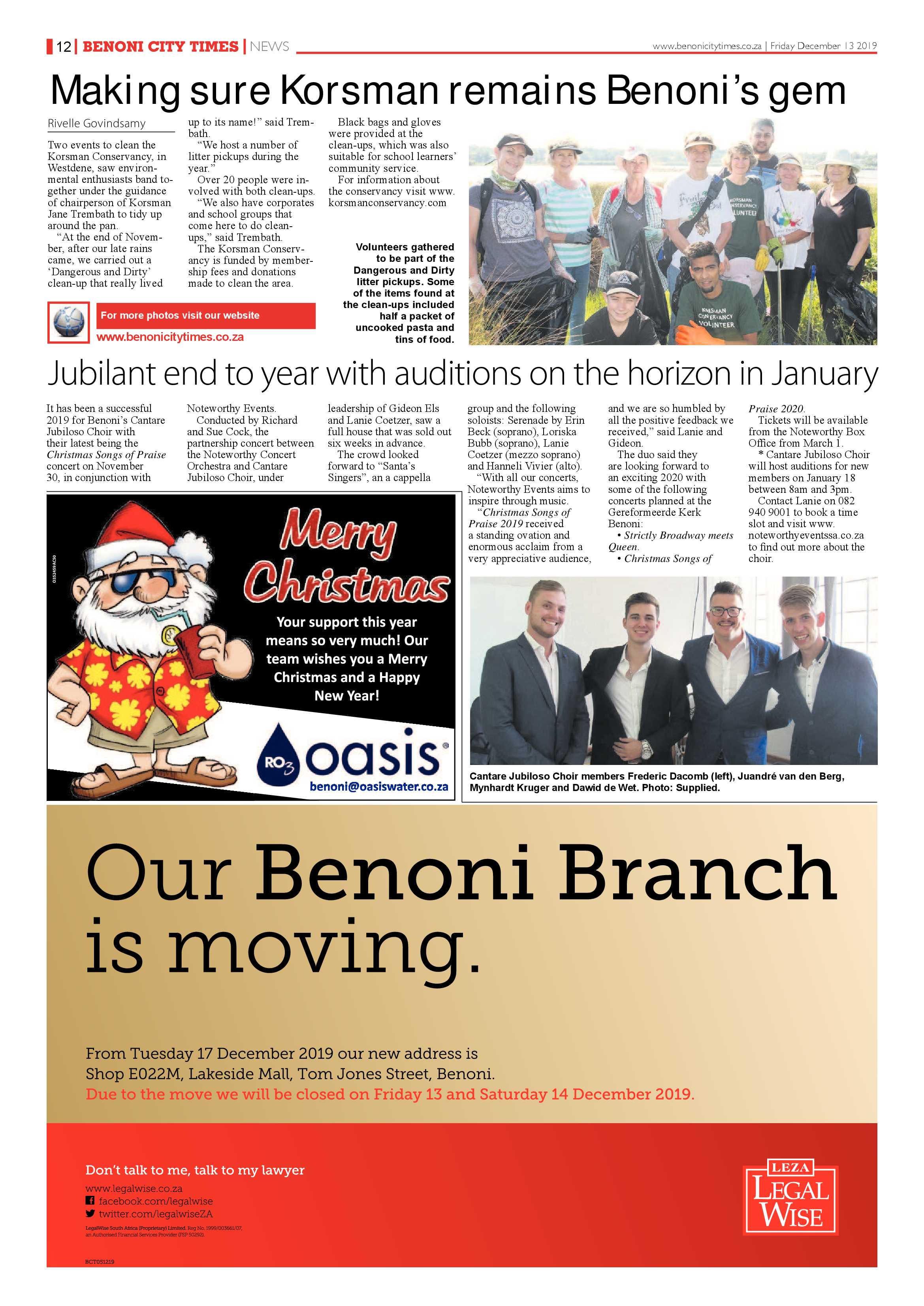 Benoni City Times 12 December 2019 page 12