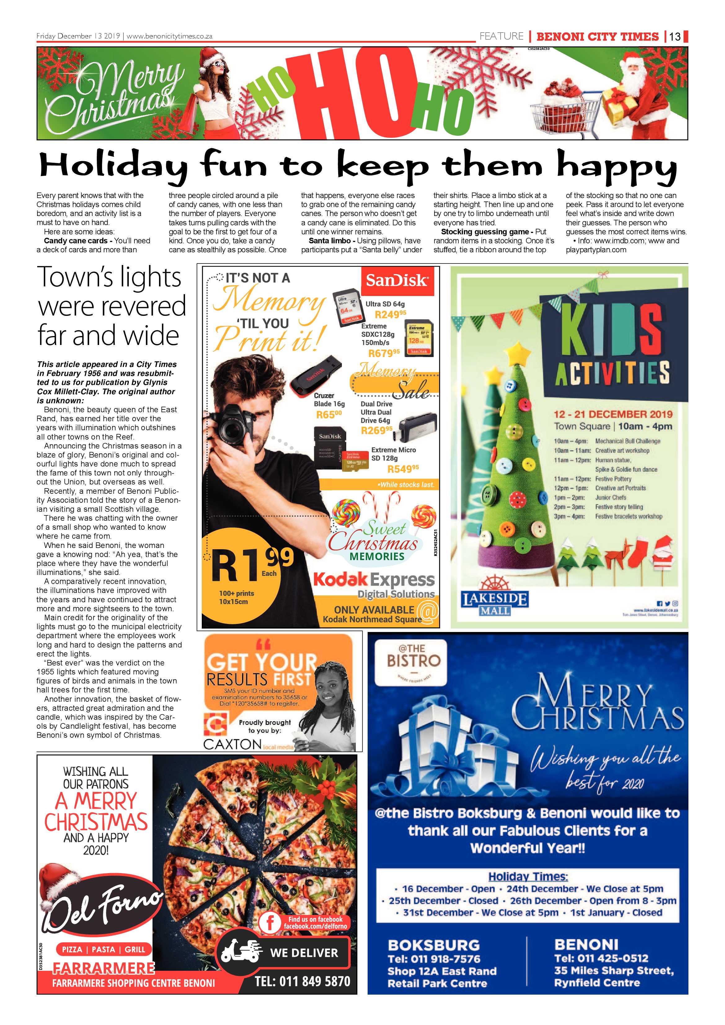Benoni City Times 12 December 2019 page 13