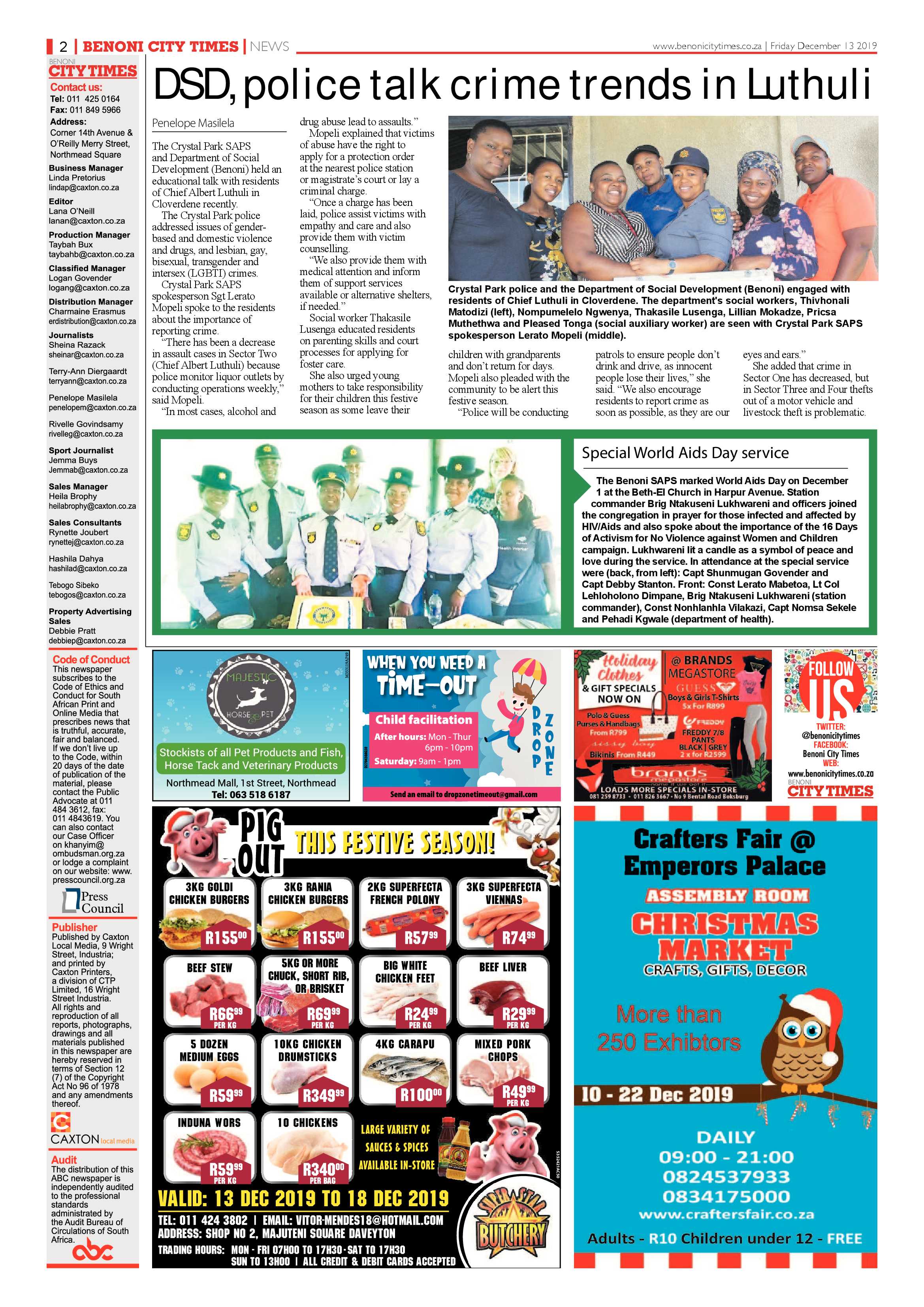 Benoni City Times 12 December 2019 page 2