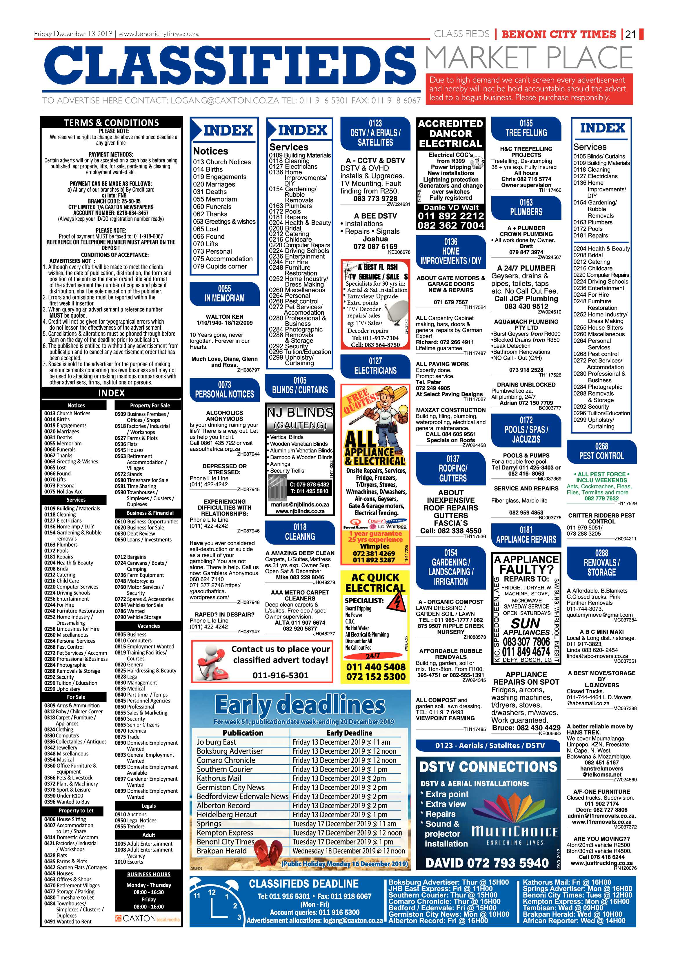 Benoni City Times 12 December 2019 page 21